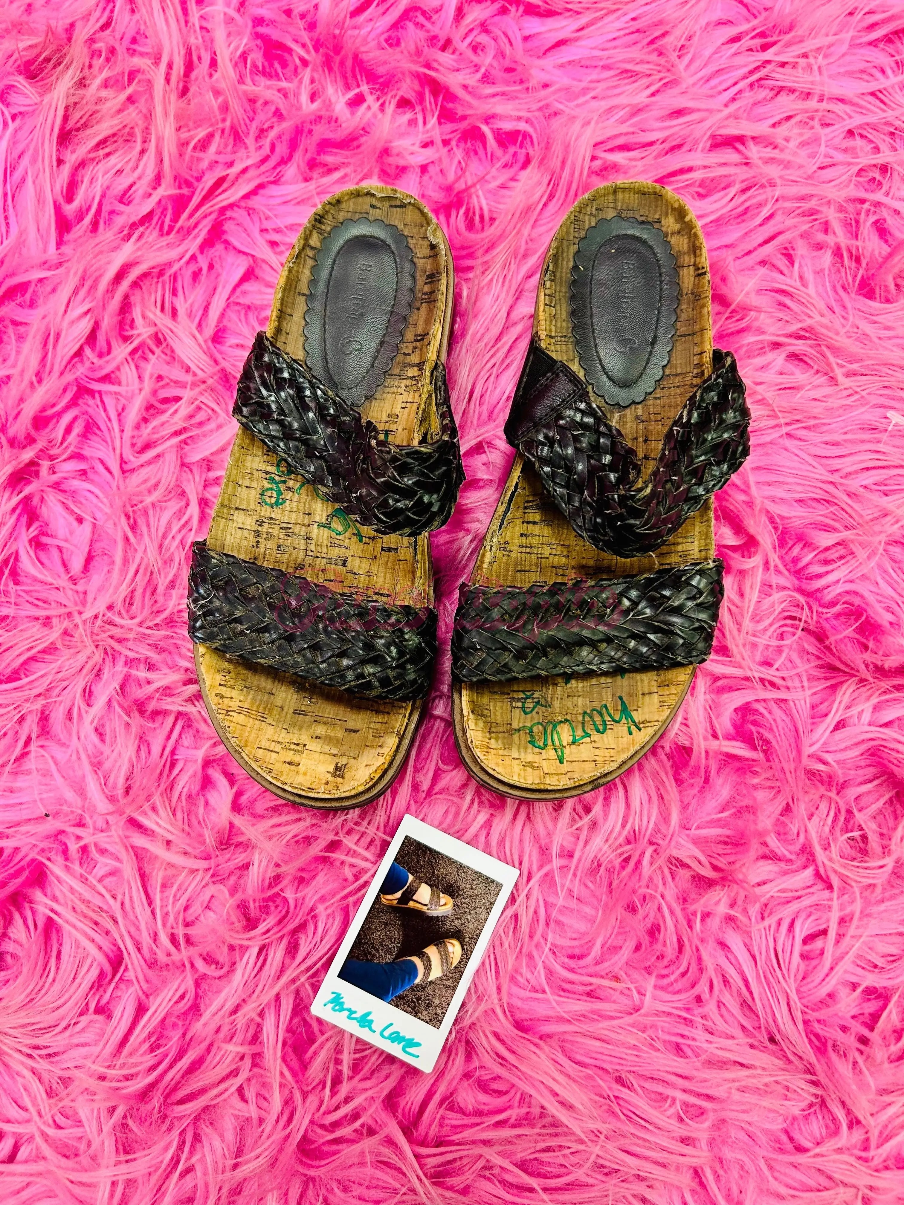 Karla Lane’s Worn Brown Sandals + Autographed Polaroid Karla Lane