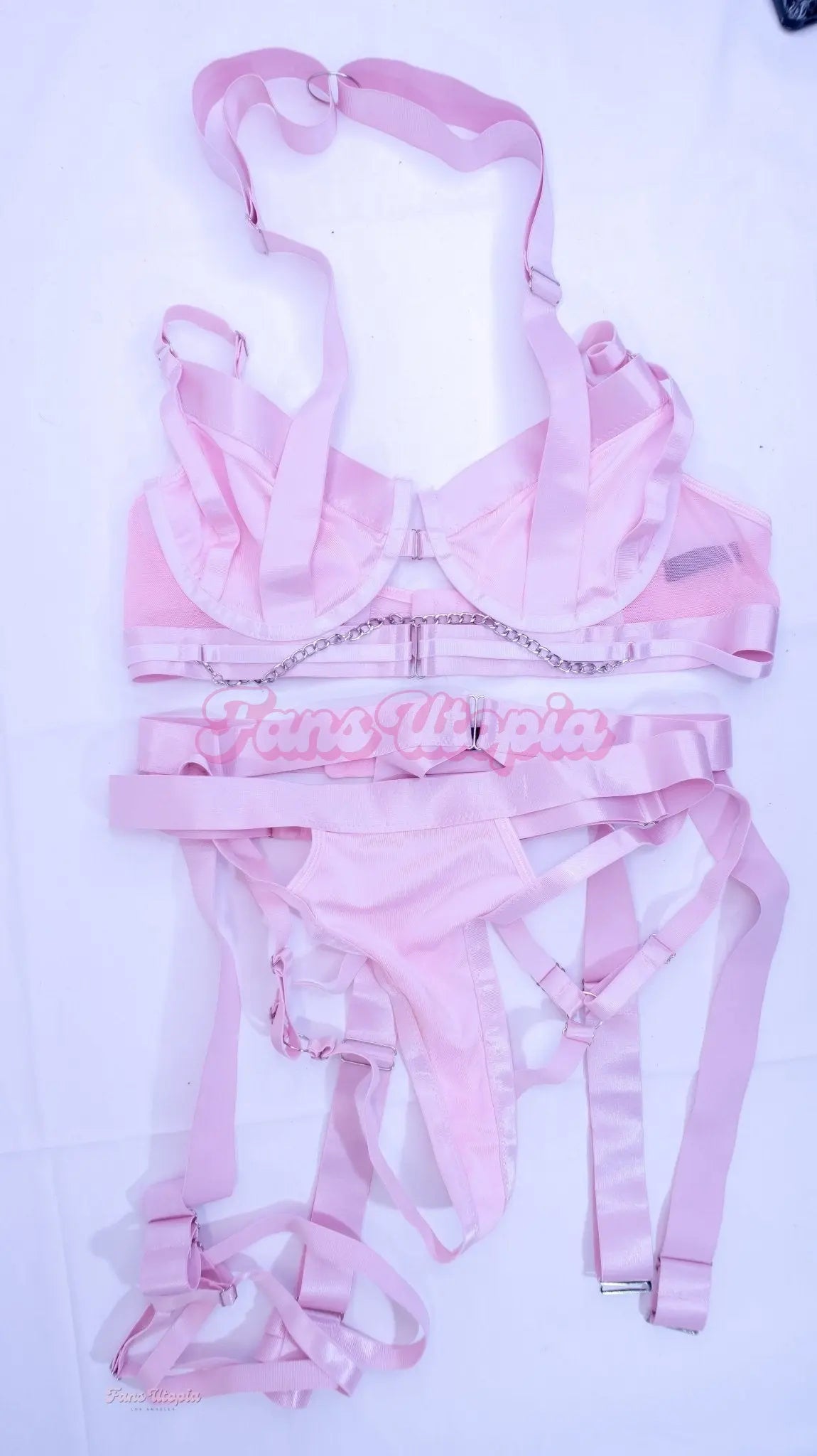 Violet Myers Pink Strappy Lingerie Set OUTLET