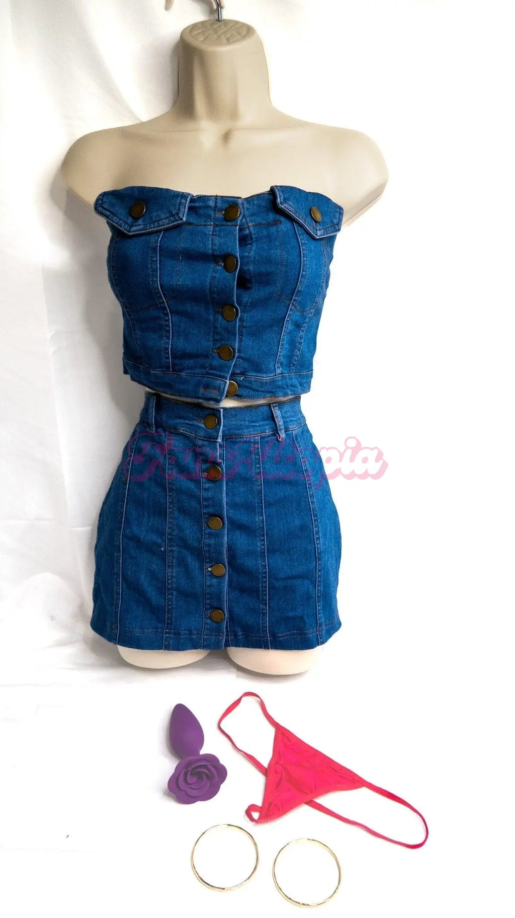 A4K - Sofi Adam Denim Outfit + Purple Plug Porn+