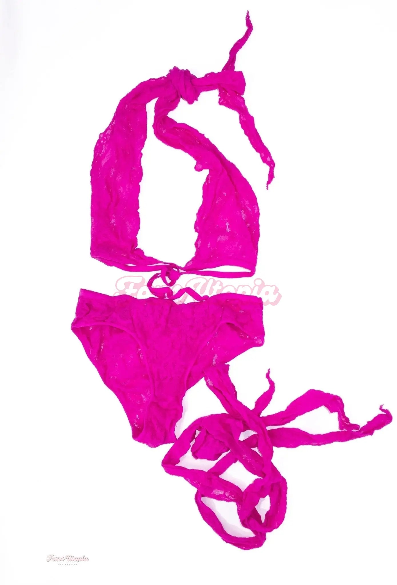 Aiden Ashley Purple Mesh Lace Bra & Panties Set OUTLET
