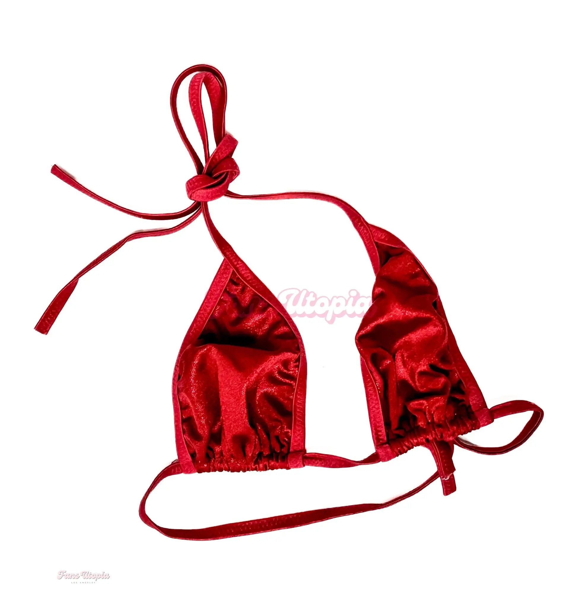 Alexa Payne Red Metallic String Bra OUTLET