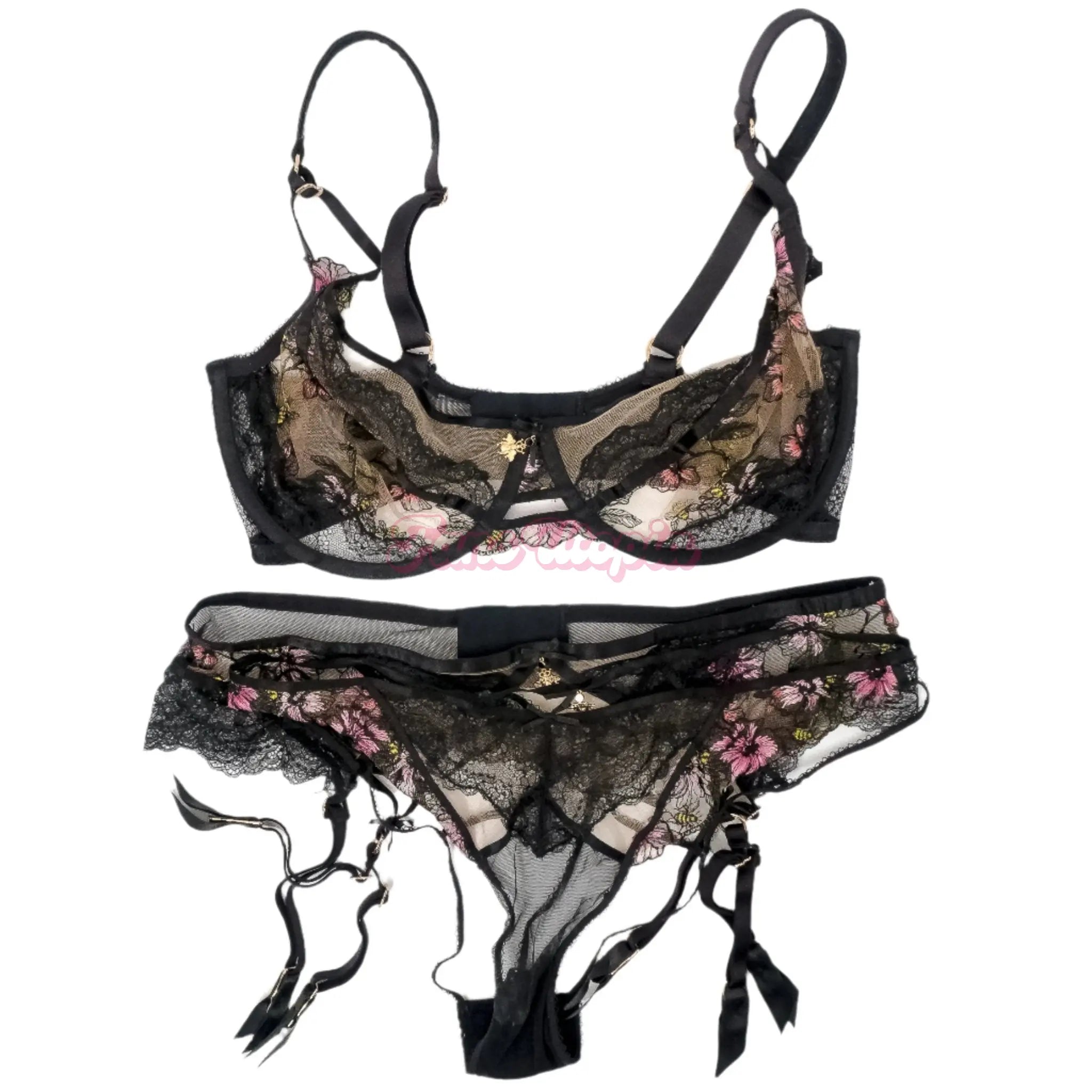 Angie Faith Black HB Butterfly Lingerie Set Angie Faith