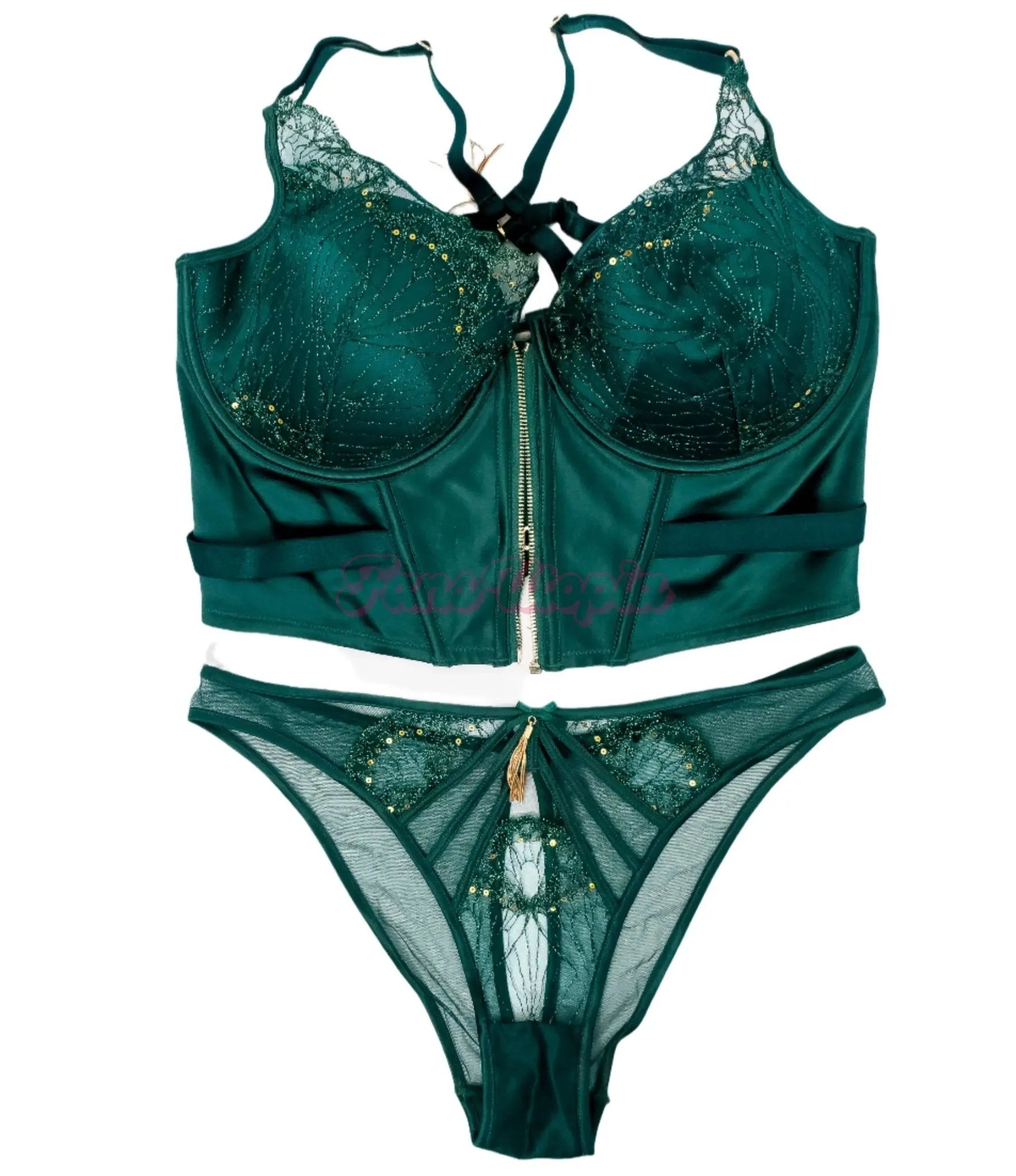 Angie Faith Emerald Green HB Bustier & Panties Angie Faith