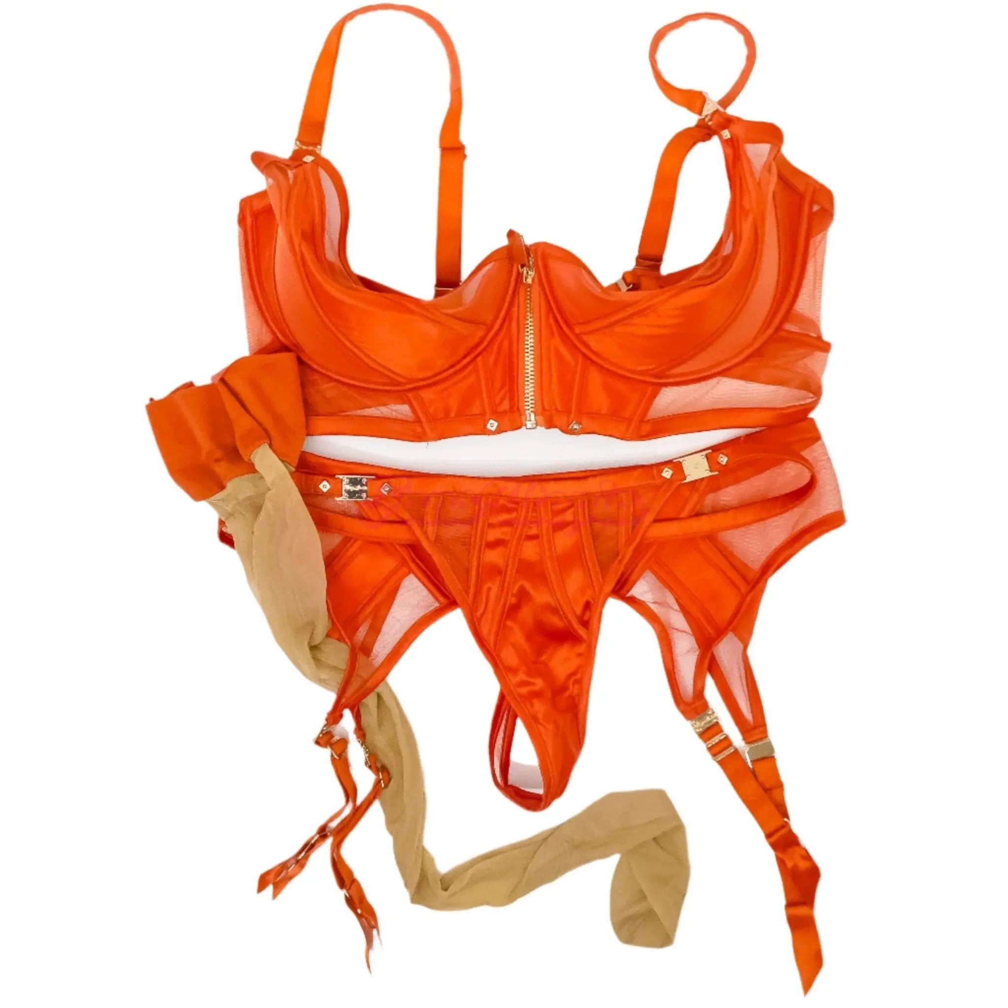 Angie Faith Orange HB Lingerie Set Angie Faith