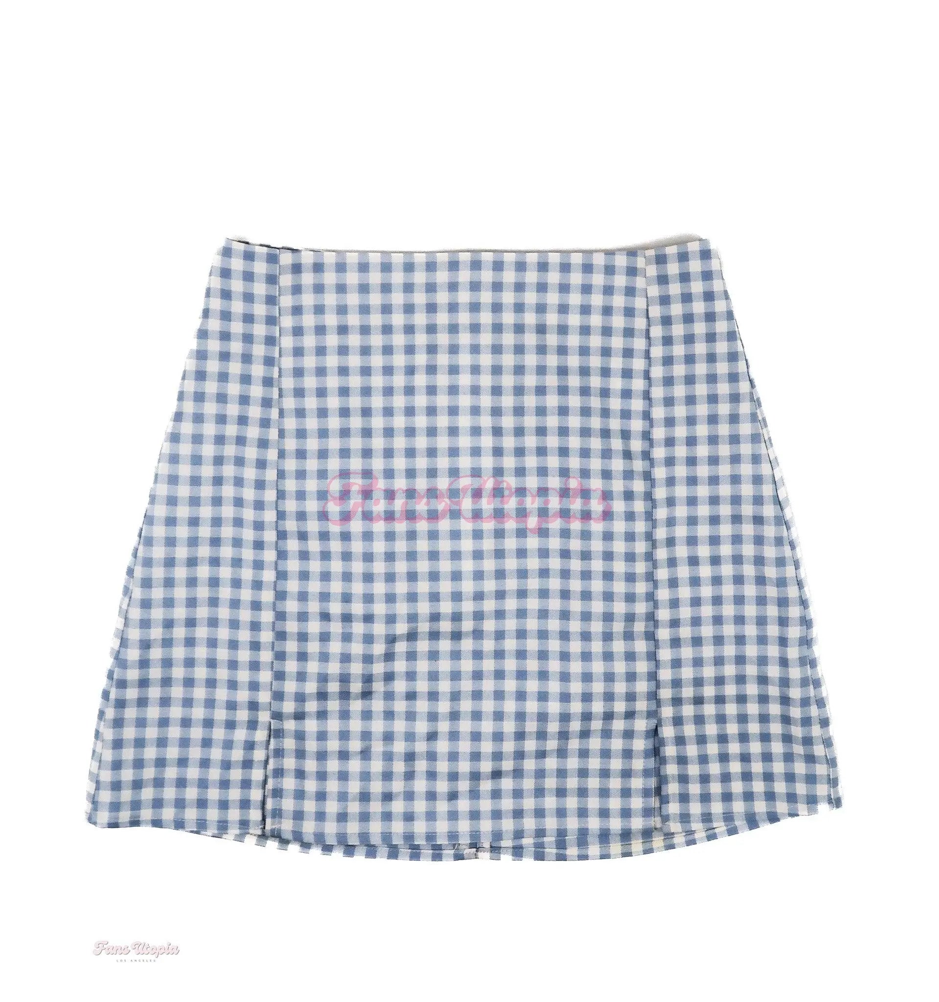 Anna Claire Clouds Blue Checkerd Skirt Anna Claire Clouds