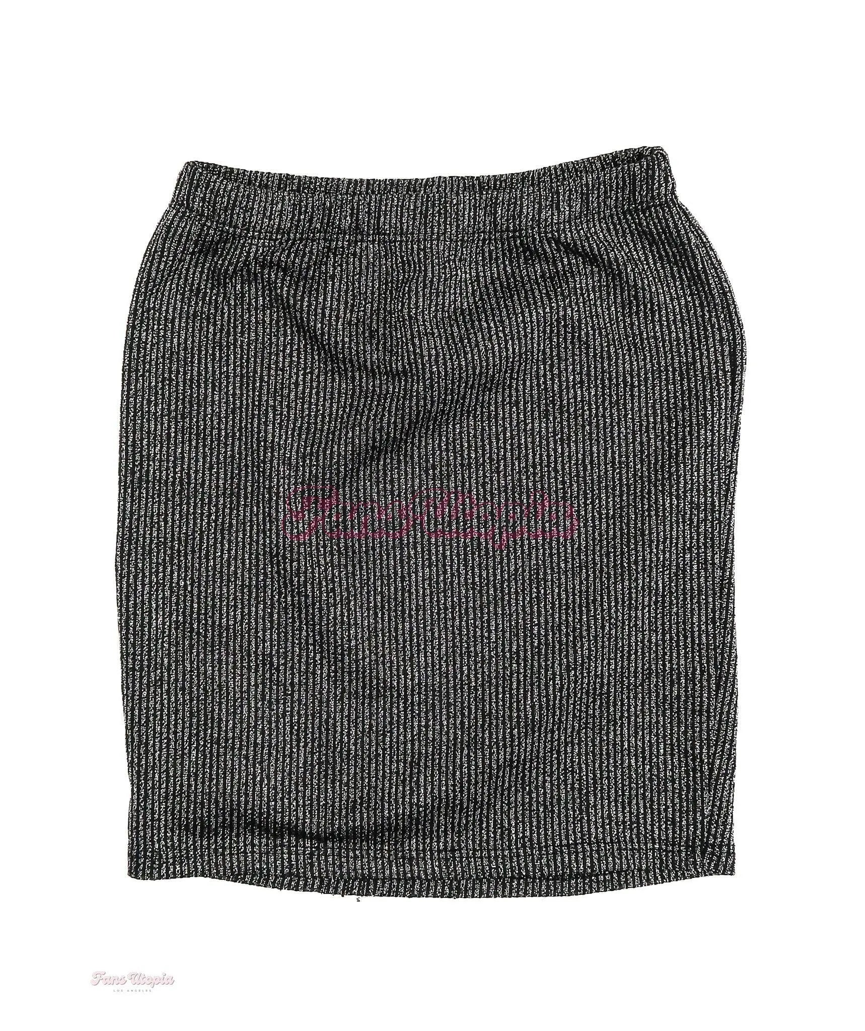 Anna Claire Clouds Silvery Black Mini Skirt OUTLET