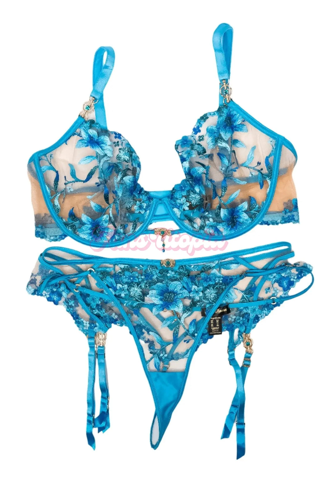 Ashlyn Peaks Blue HB Lingerie Set Ashlyn Peaks