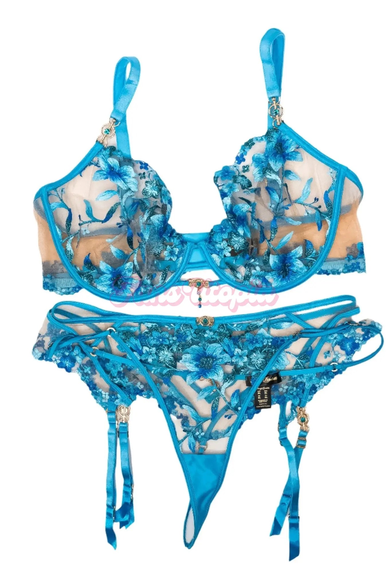 Ashlyn Peaks Blue HB Lingerie Set Ashlyn Peaks