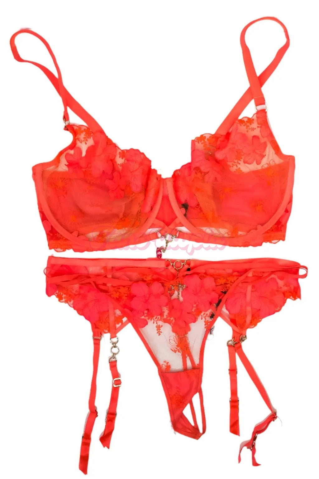 Ashlyn Peaks Neon Pink HB Lingerie Set Ashlyn Peaks