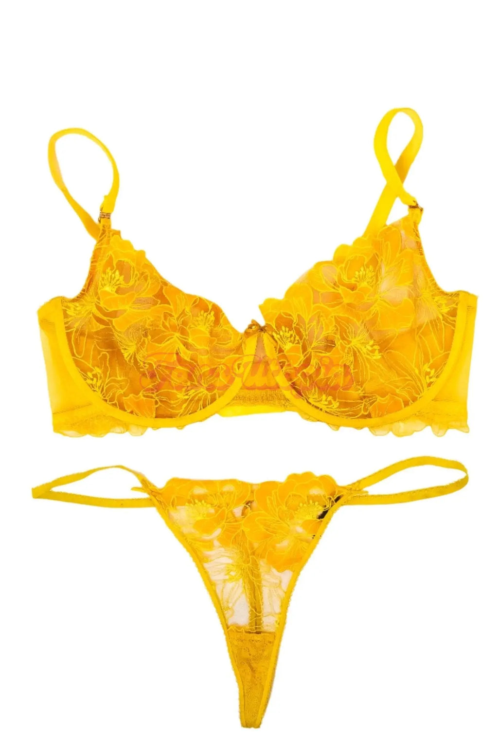 Ashlyn Peaks Yellow HB Bra & Panties Set Ashlyn Peaks