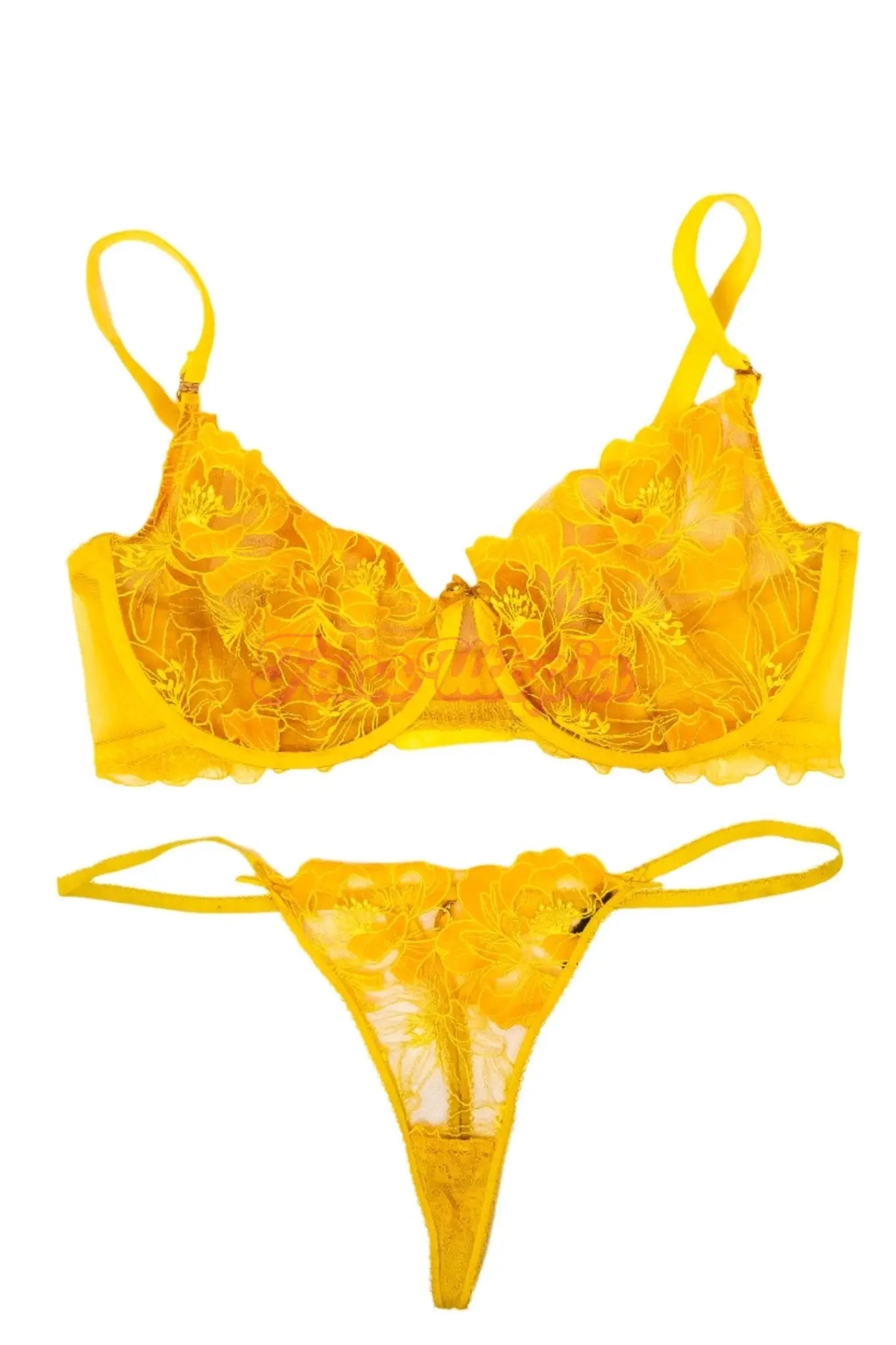 Ashlyn Peaks Yellow HB Bra & Panties Set Ashlyn Peaks