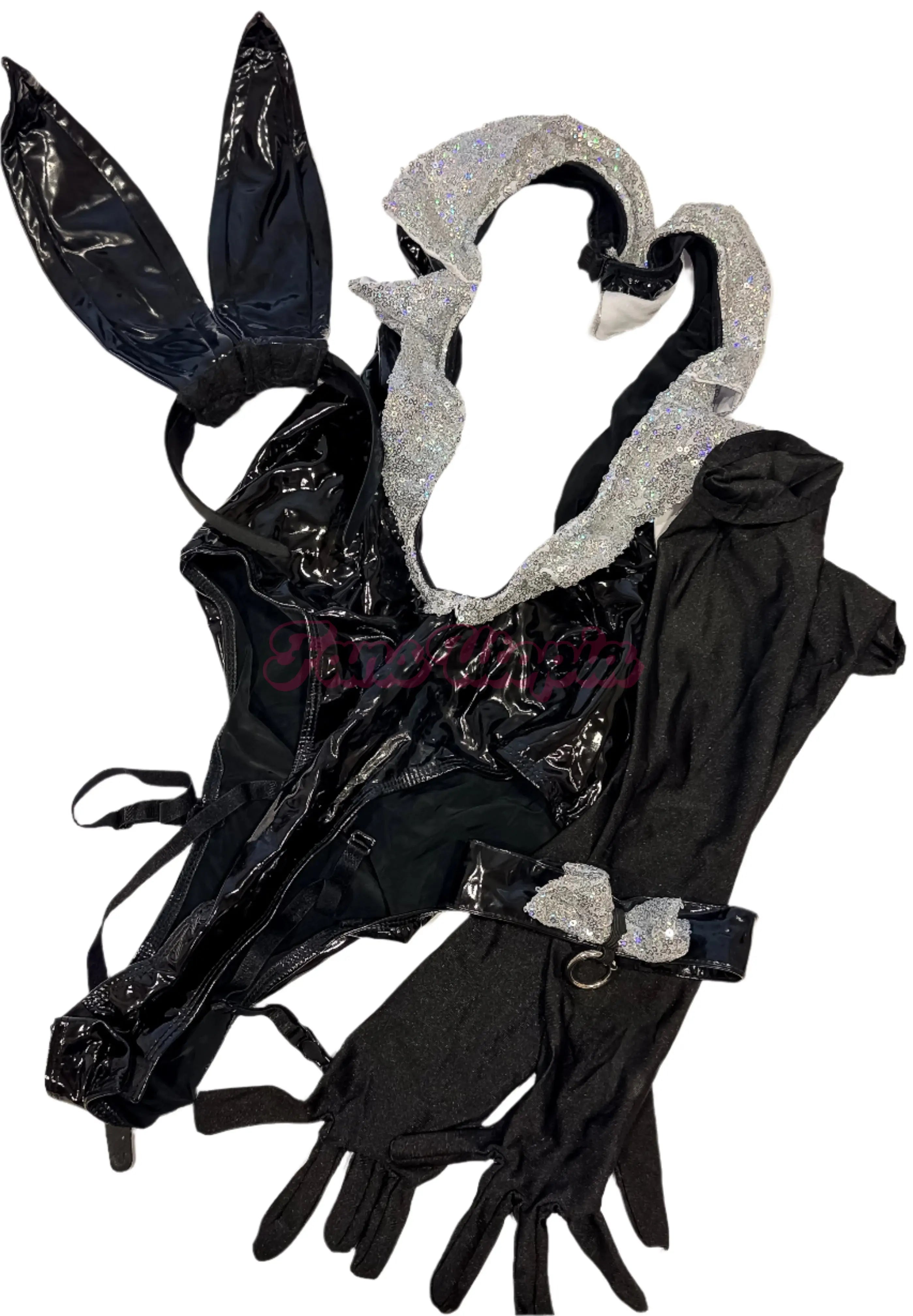 Aubrey Kate Black Latex Bunny Costume Aubrey Kate