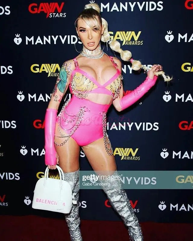 Aubrey Kate Pink Latex Set + Autographed Photo Aubrey Kate