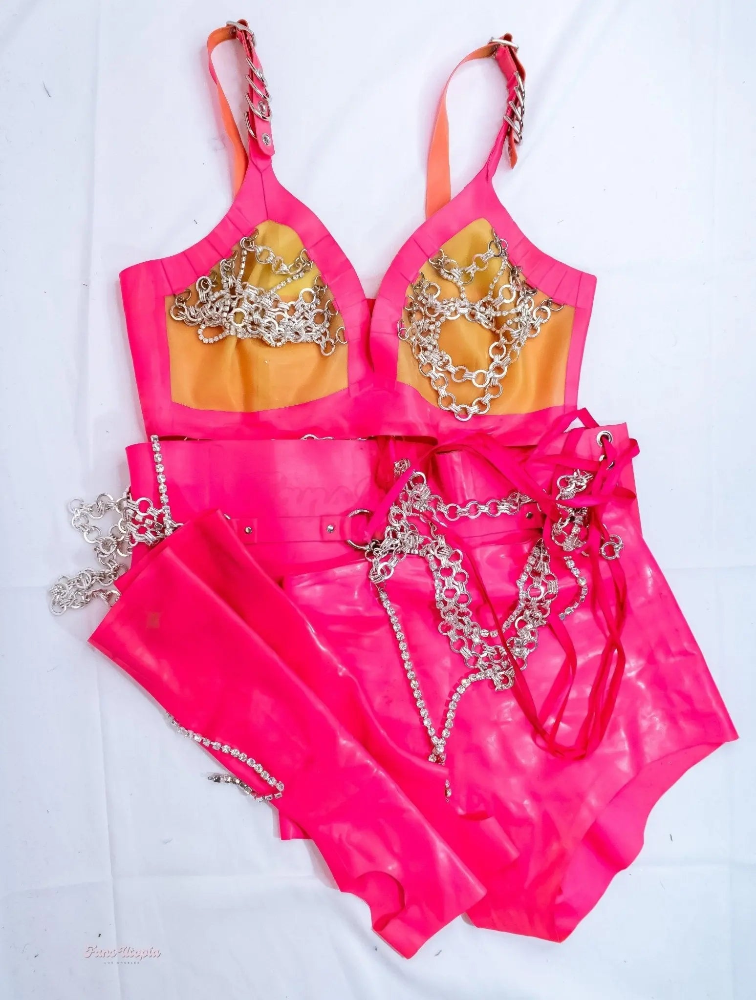 Aubrey Kate Pink Latex Set + Autographed Photo Aubrey Kate