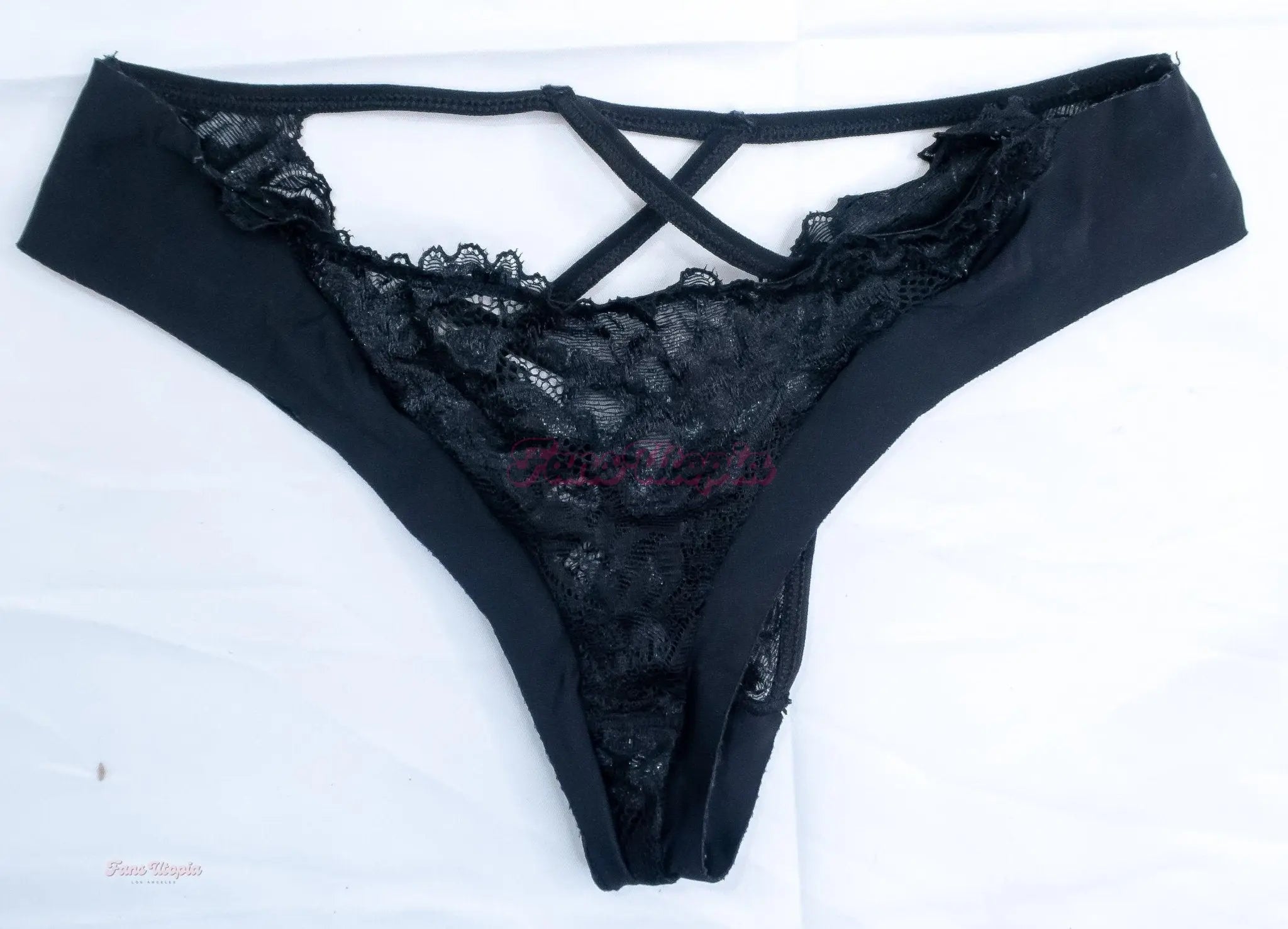 Ava Stone Black Lace Cheeky Panties + Signed Polaroid Ava Stone