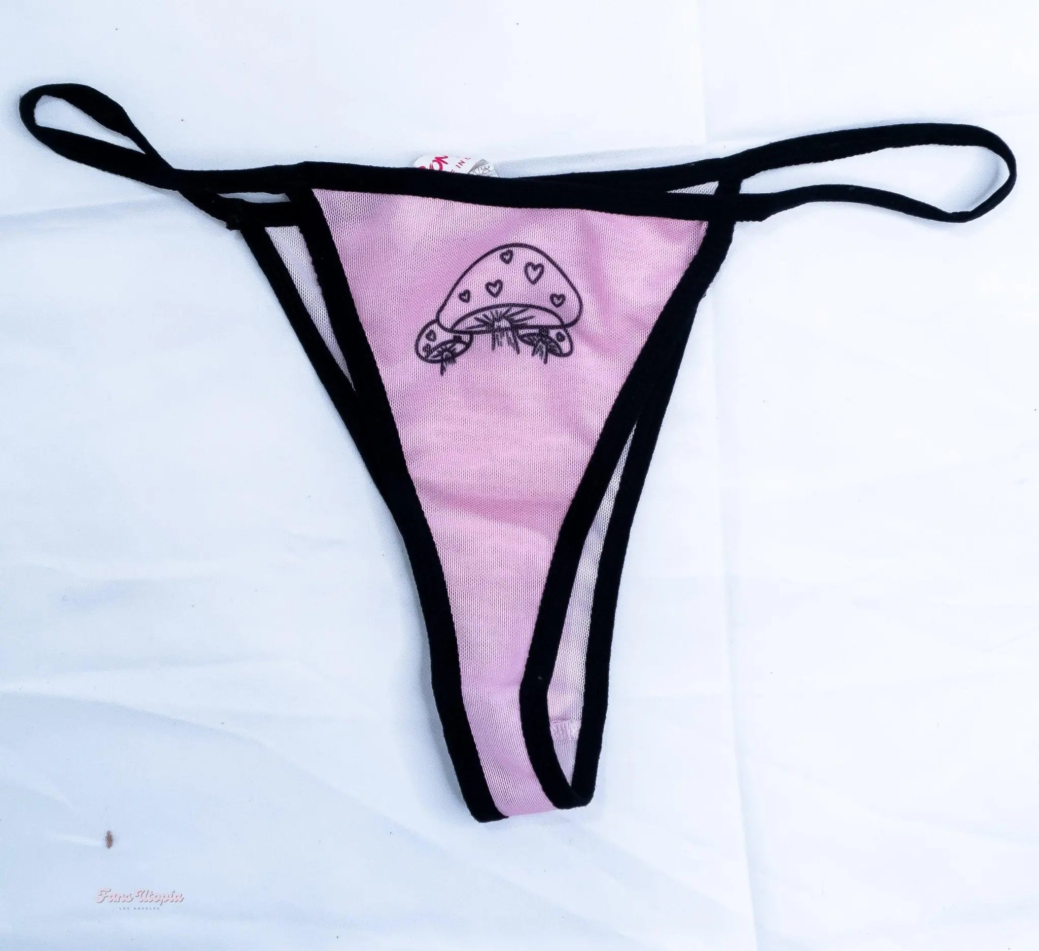 Ava Stone Pink Black Mushroom Thong + Signed Polaroid Ava Stone