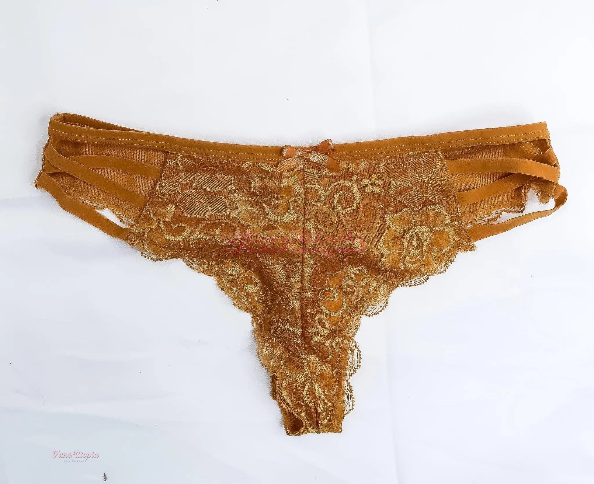 Ava Stone Yellow Lace Cheeky Panties + Signed Polaroid Ava Stone