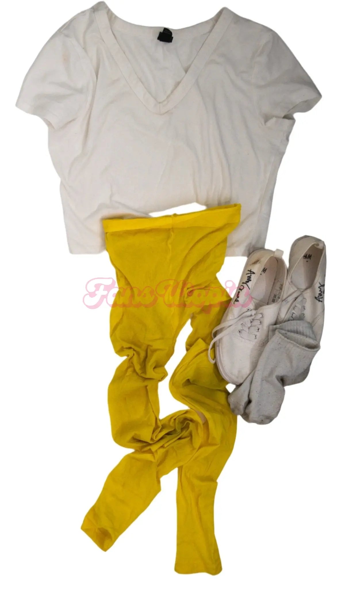 Avery Jane Yellow & White Yoga Set Avery Jane