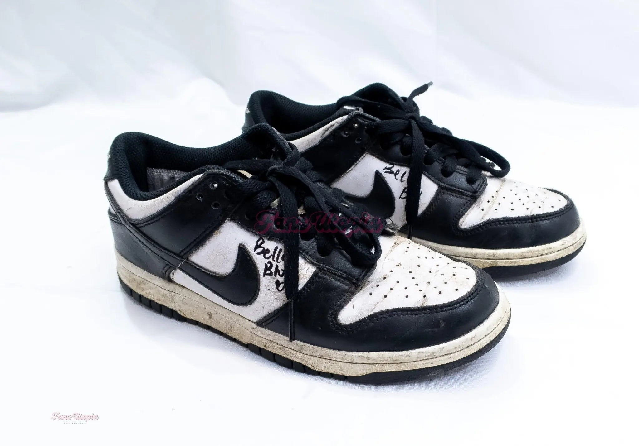 Bella Blu Black White Very Worn Air Force 1s + Signed Polaroid Bella Blu