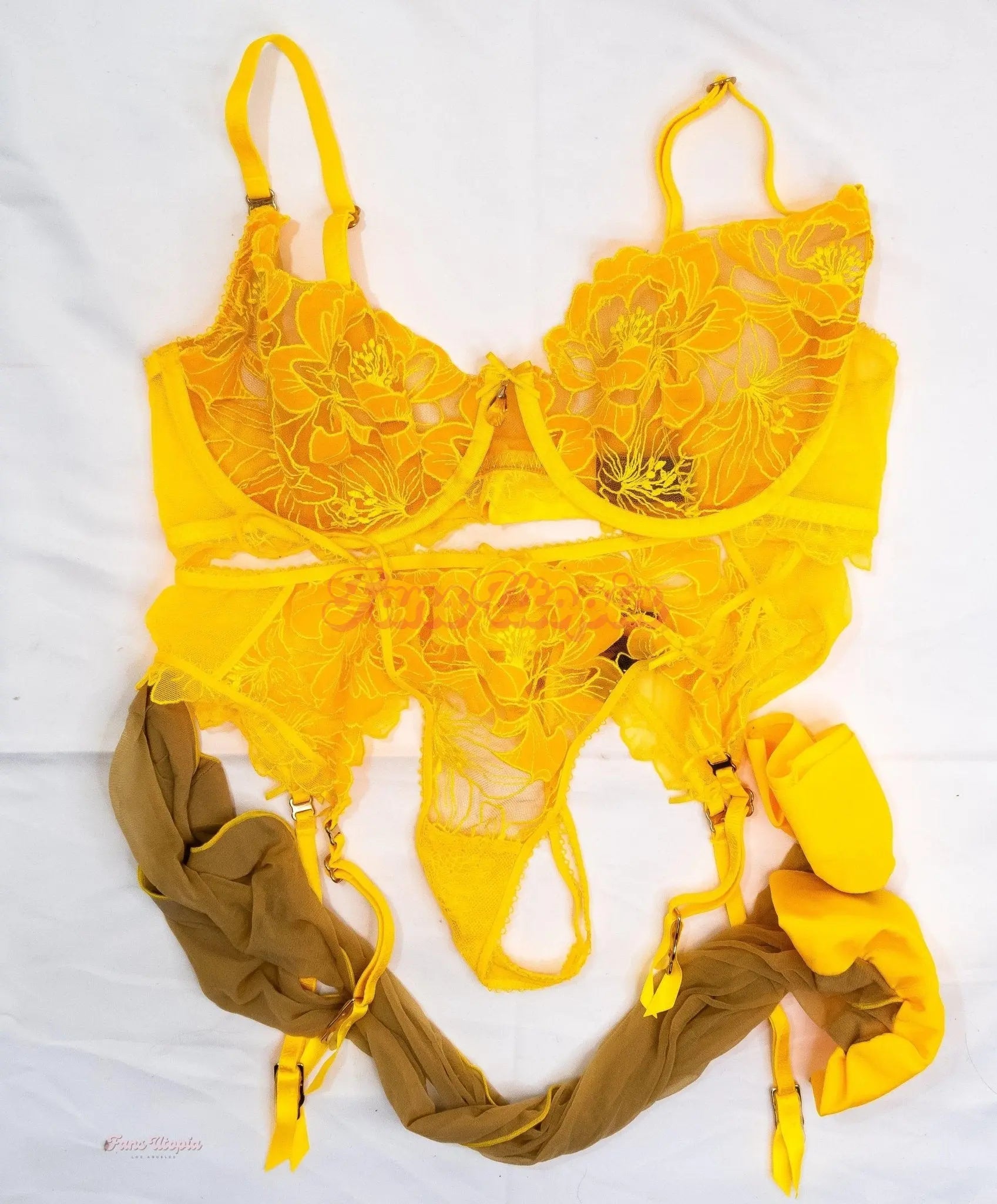 Bella Blu HB Yellow Complete Lingerie Set Bella Blu