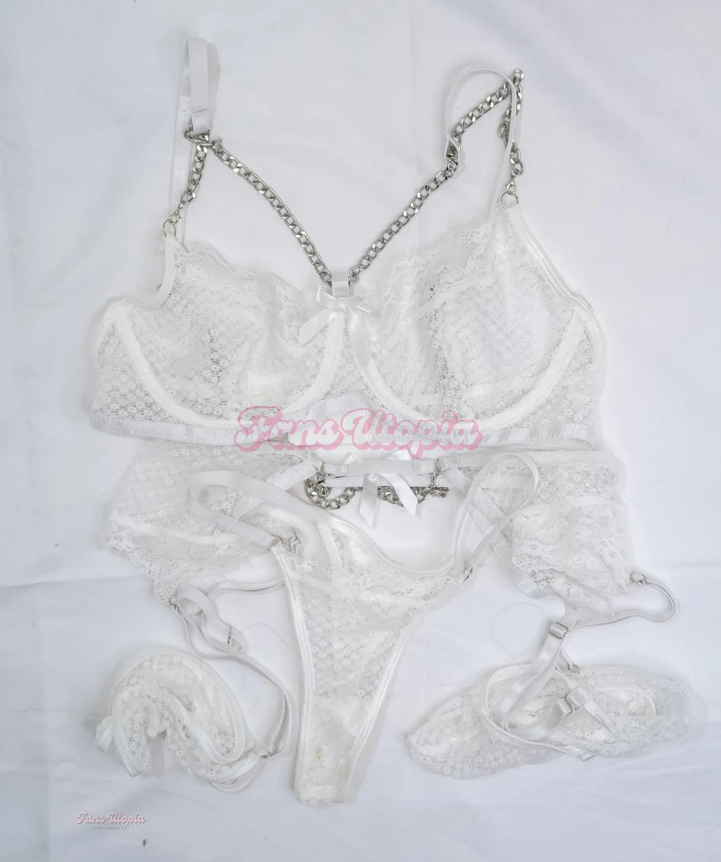 Bella Blu White Juicy Lace Lingerie Set Bella Blu