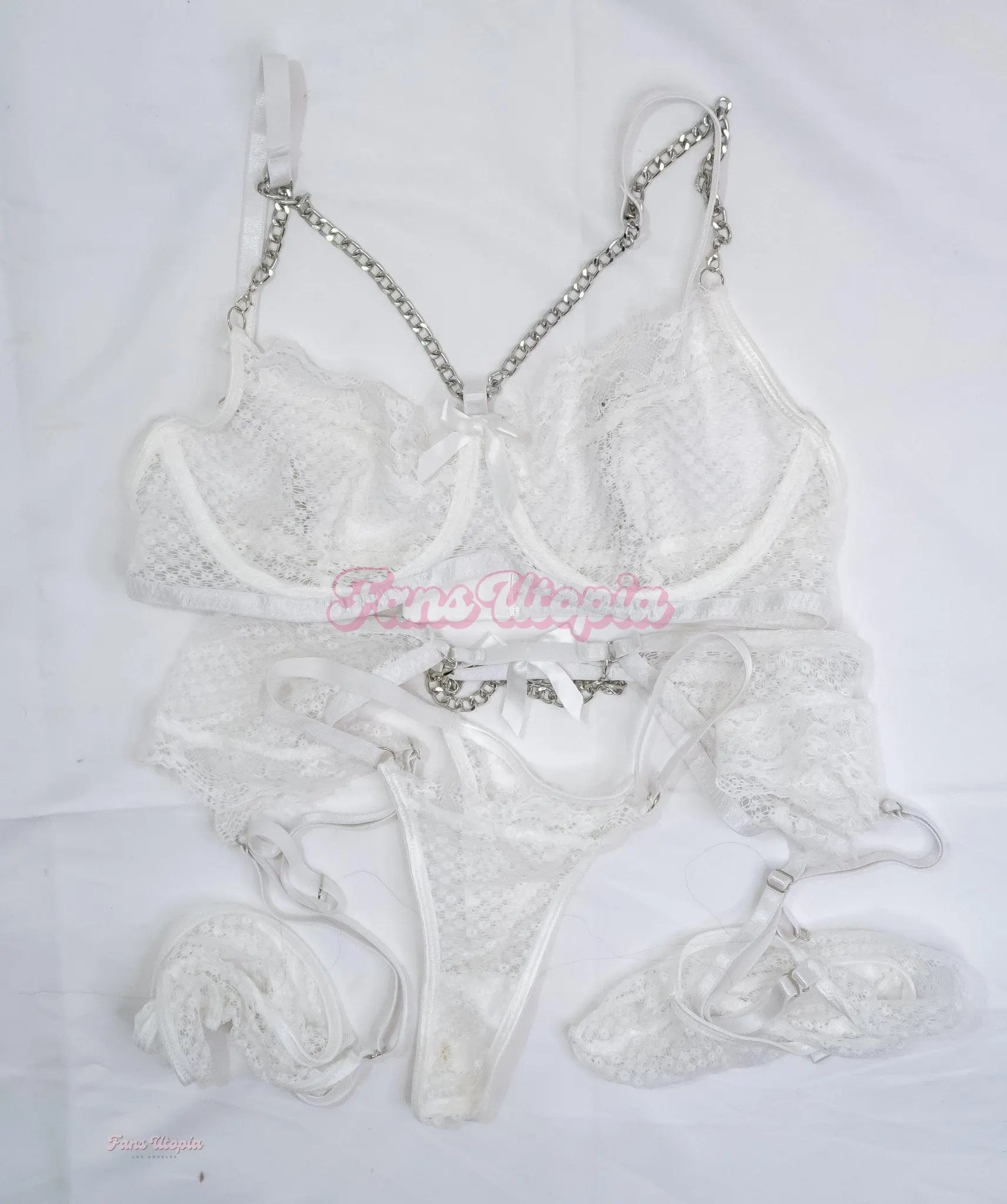 Bella Blu White Juicy Lace Lingerie Set Bella Blu