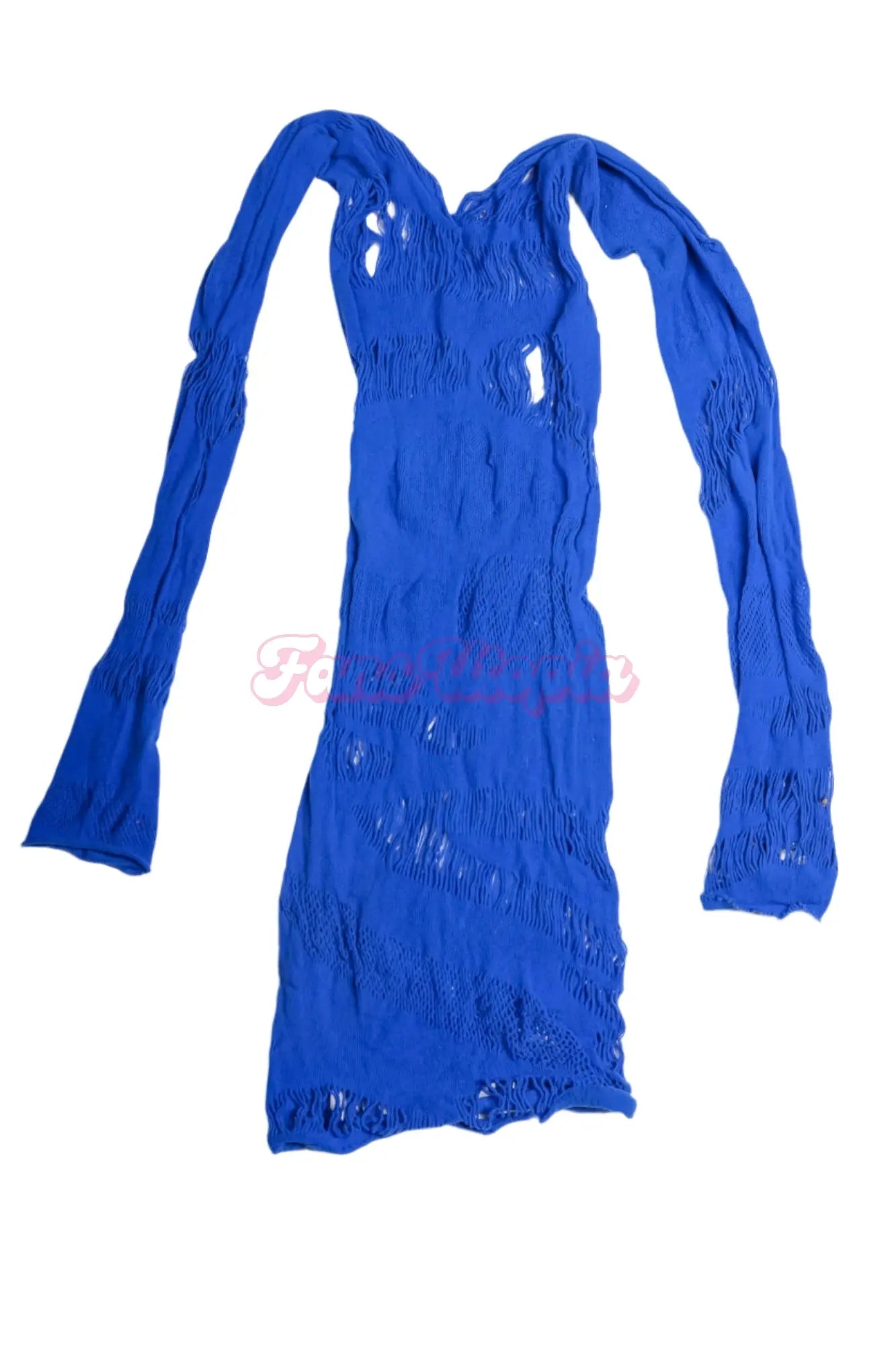 Brenna McKenna Blue Fishnet Dress Brenna McKenna