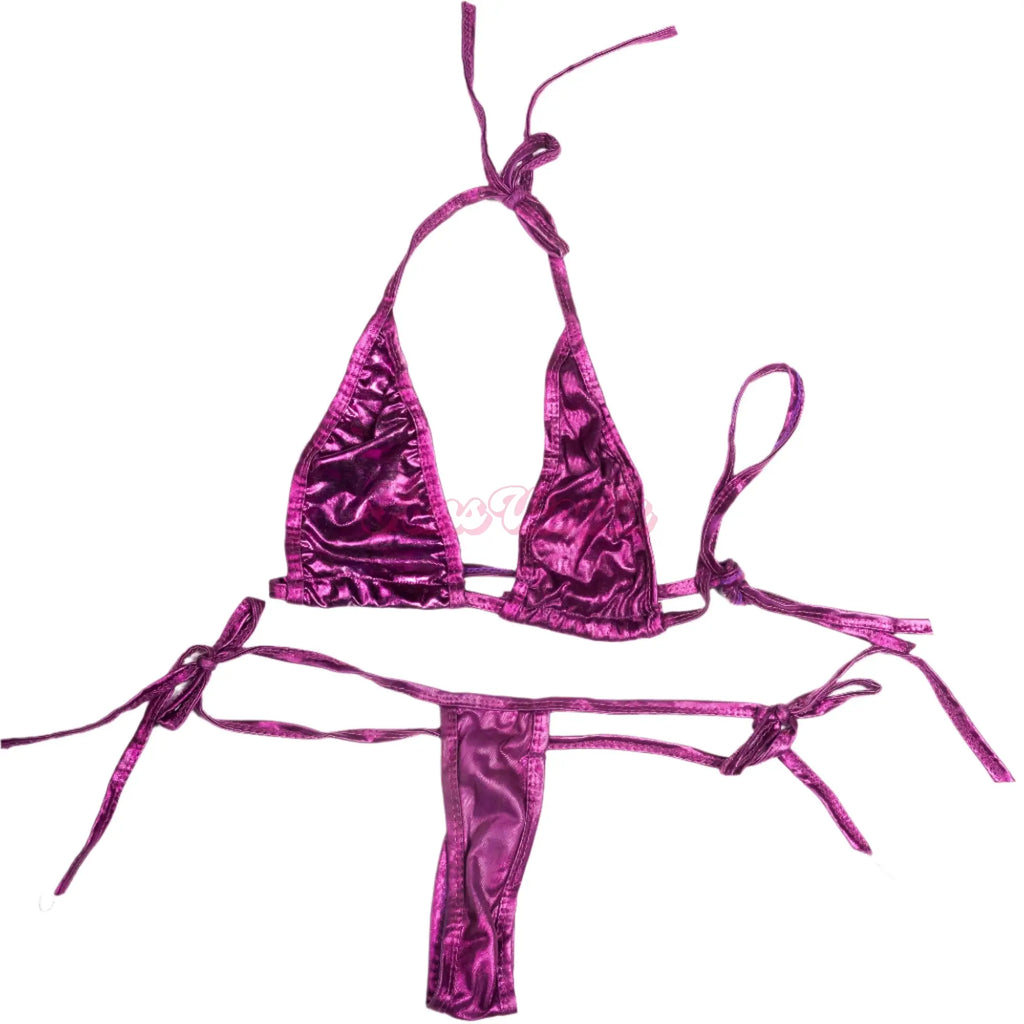 Brenna McKenna Metallic Purple Bikini Brenna McKenna
