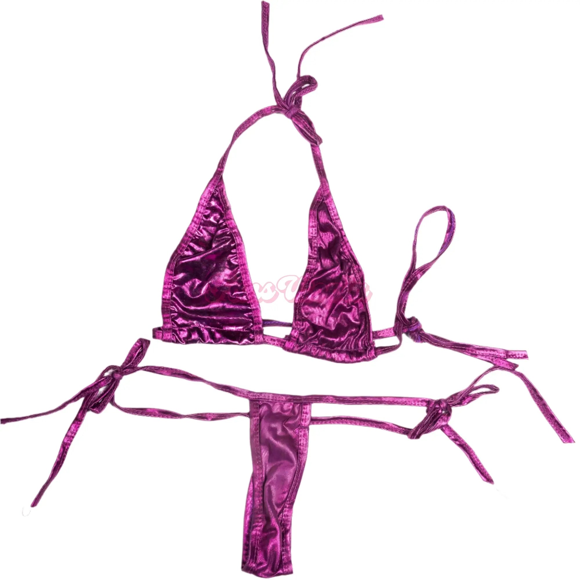 Brenna McKenna Metallic Purple Bikini Brenna McKenna