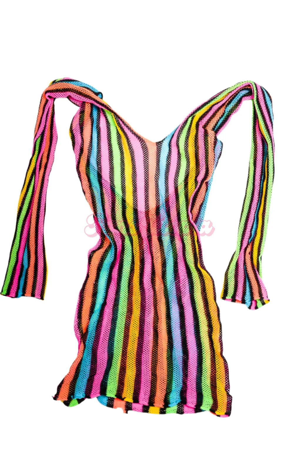 Brenna McKenna Multicolor Mesh Dress Brenna McKenna