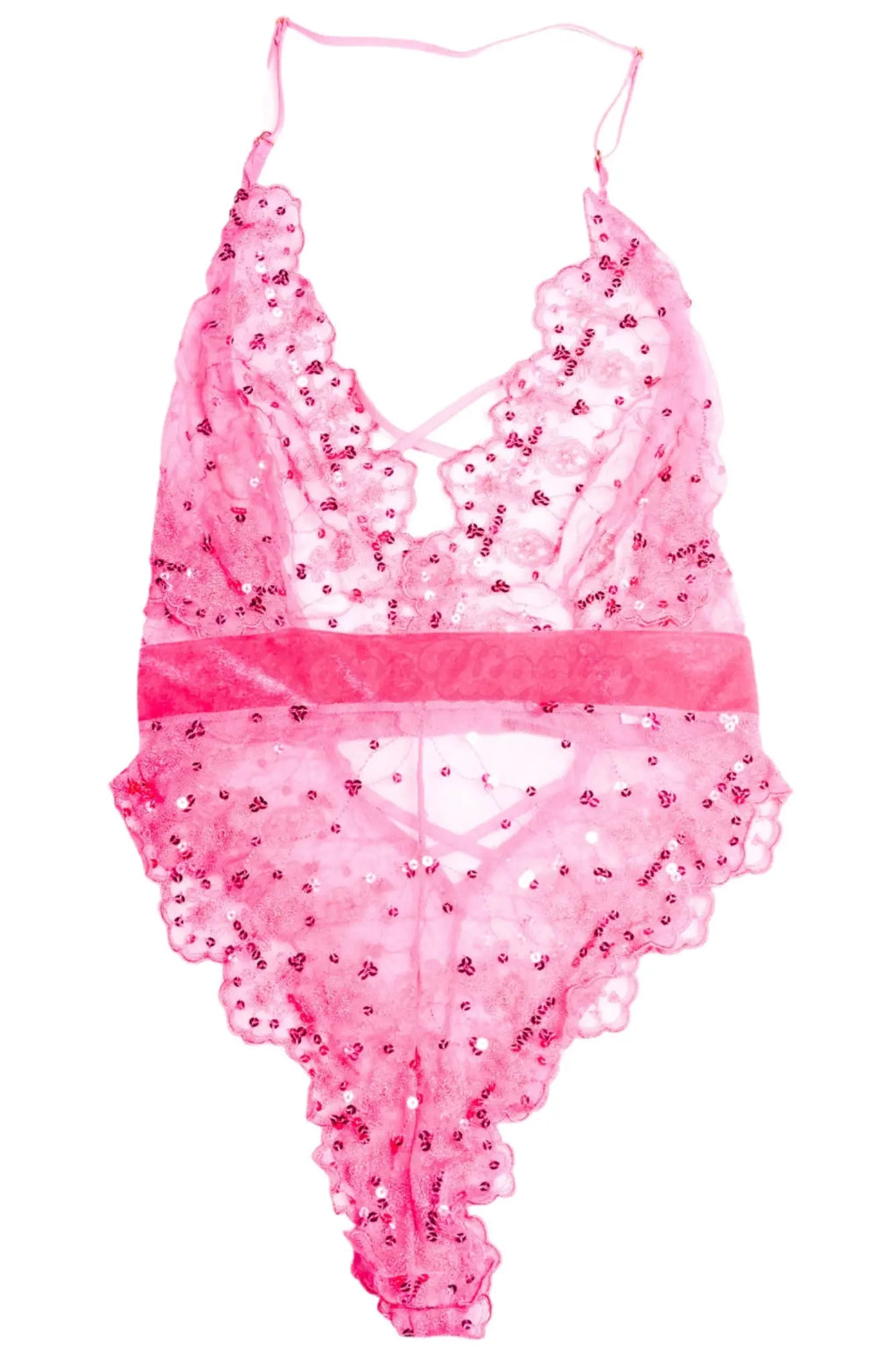 Brenna McKenna Pink Sequence Bodysuit Brenna McKenna