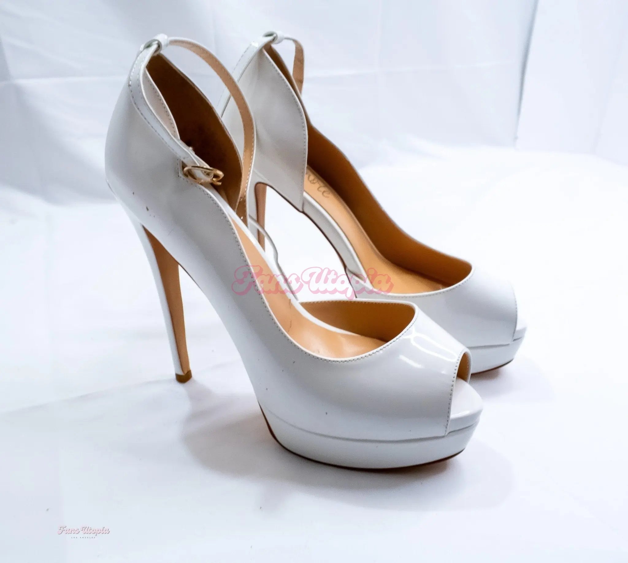 Brett Rossi Yellow Lace Set +  Heels with Signed Polaroids Brett Rossi