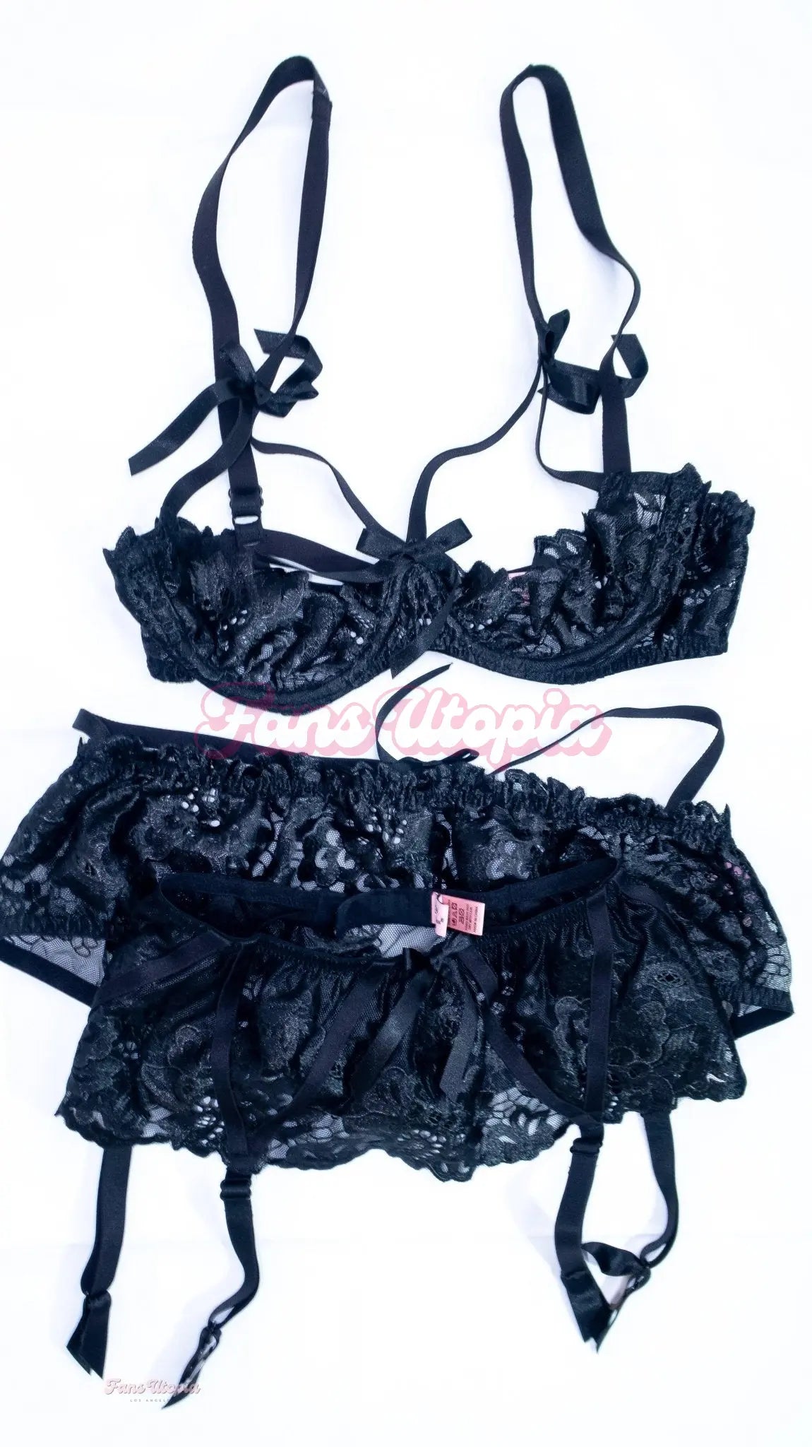 Casey Calvert Agent Provocateur Black Lingerie Set + Polaroid Casey Calvert