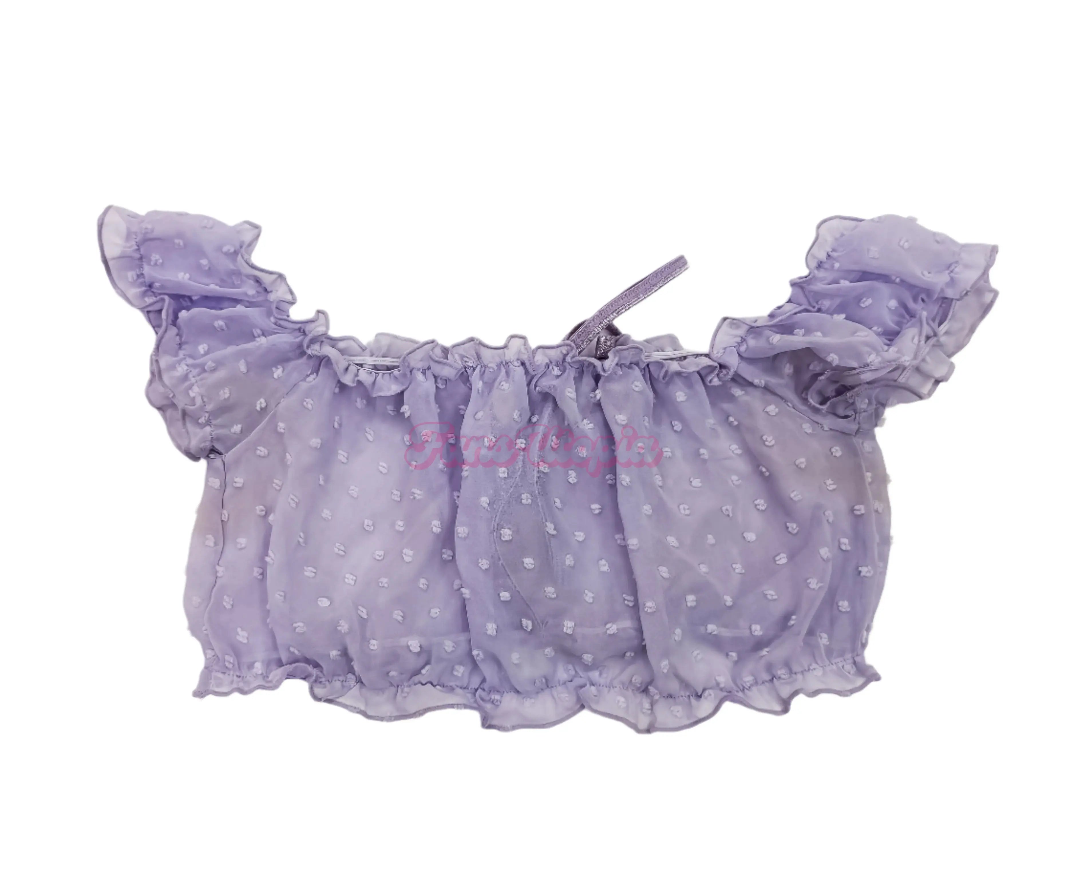 Chanel Camryn Purple Frilly Top Chanel Camryn