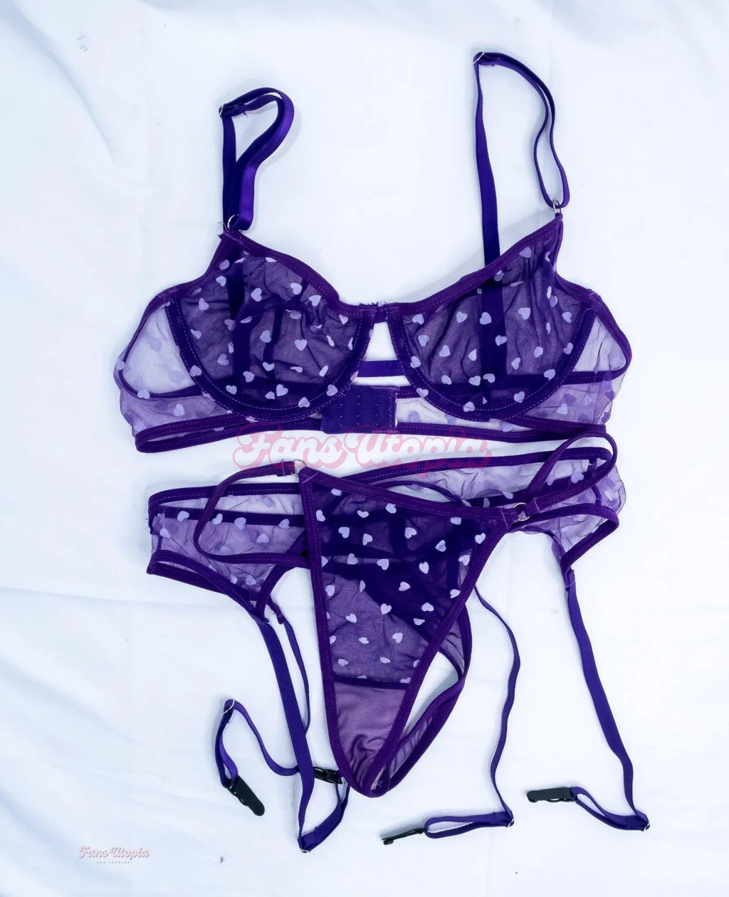 Chanel Camryn Purple Heart Lingerie Set Chanel Camryn