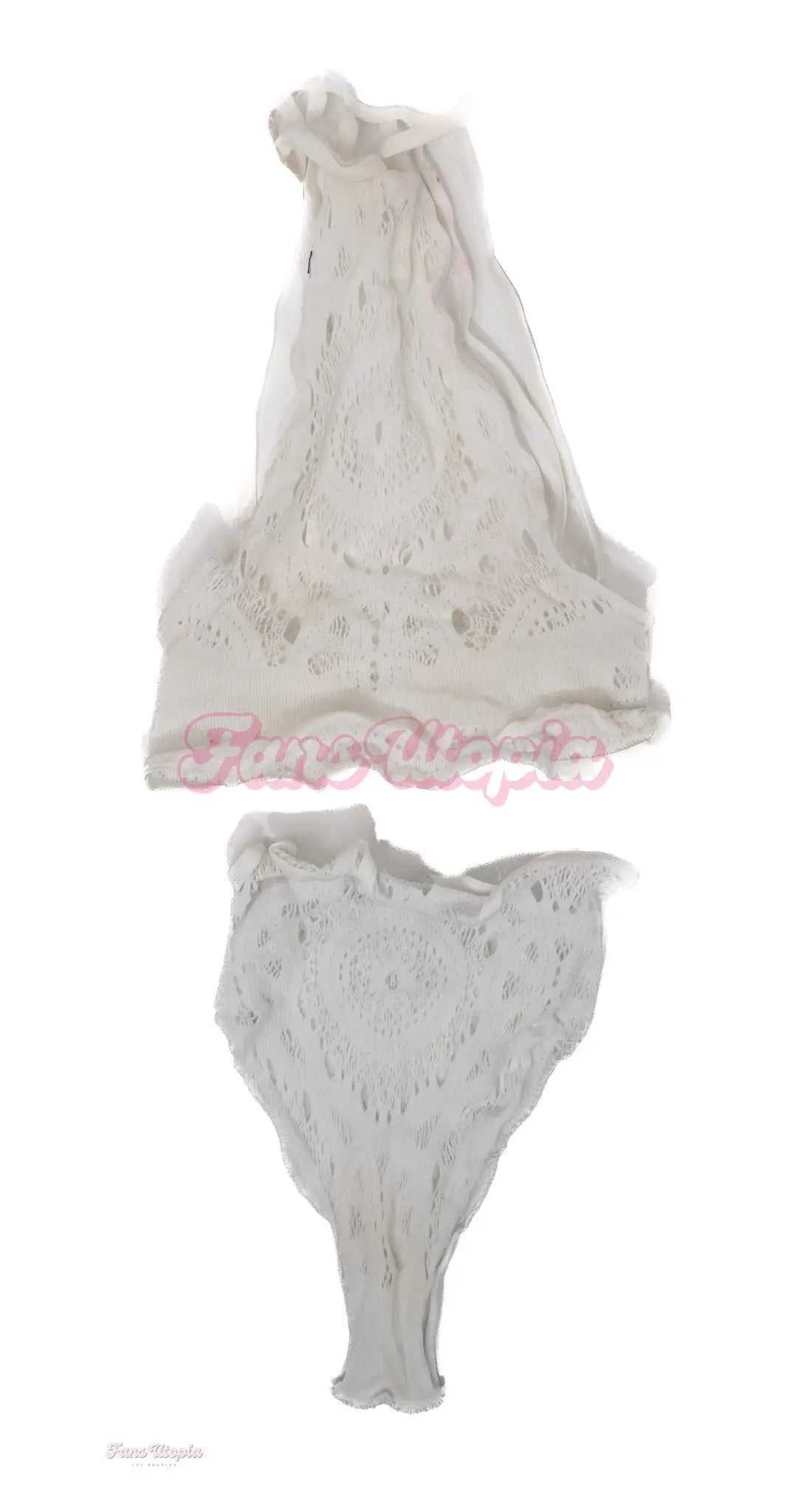 Charlotte Sins White Mesh Top & Bottom Charlotte Sins