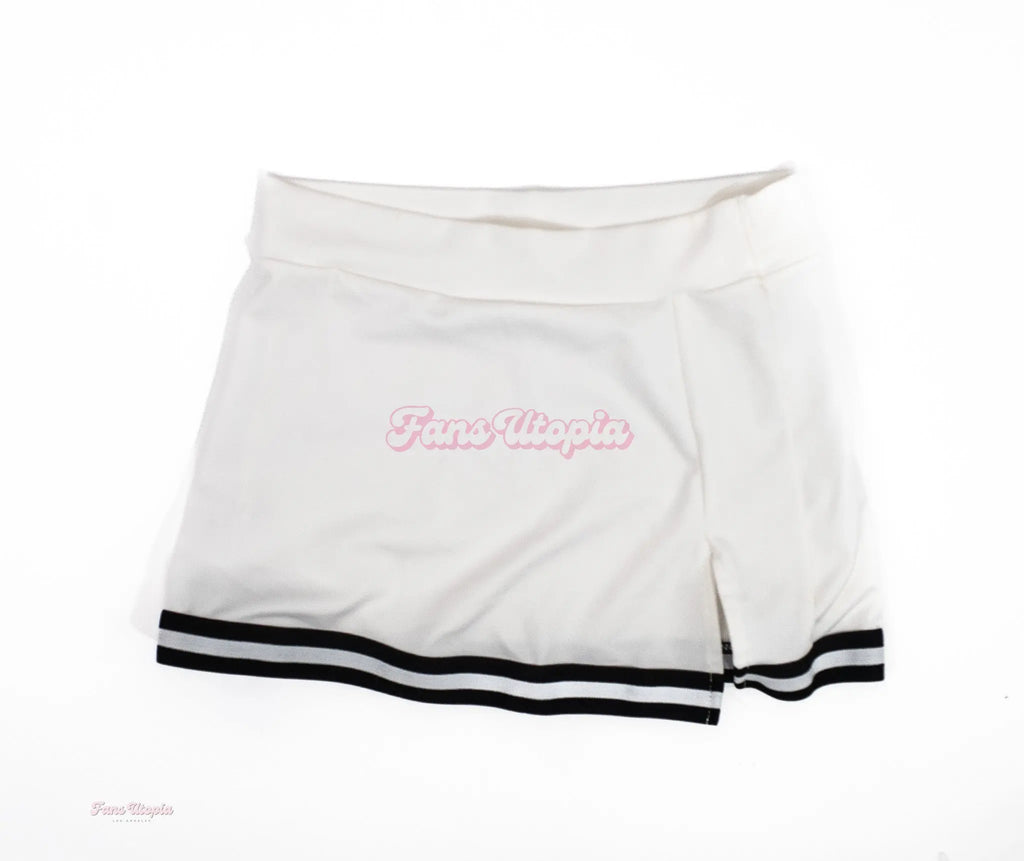 Cheerleader Kait White Black Skirt Cheerleader Kait