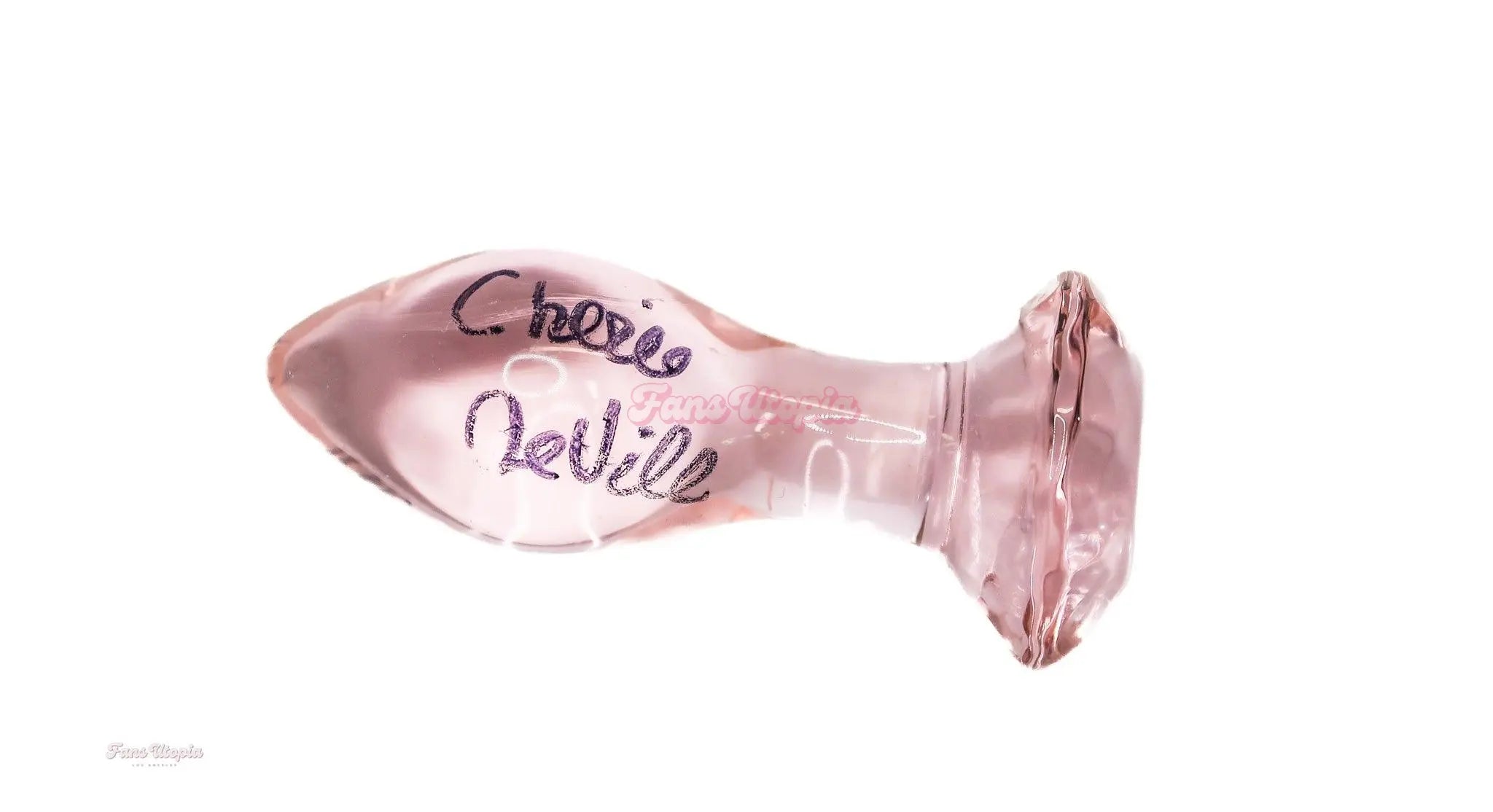 Cherie DeVille Autographed Glass Plug + Signed Polaroid Cherie DeVille
