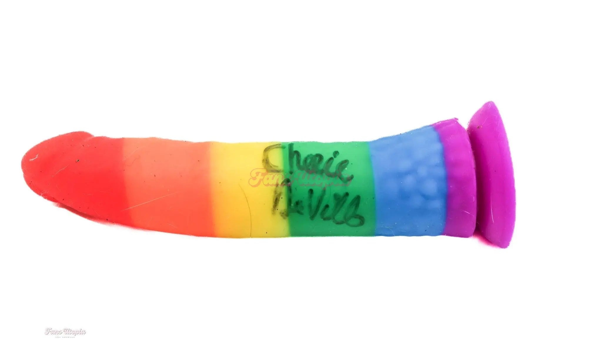 Cherie DeVille Autographed Rainbow Toy Small + Signed Polaroid Cherie DeVille