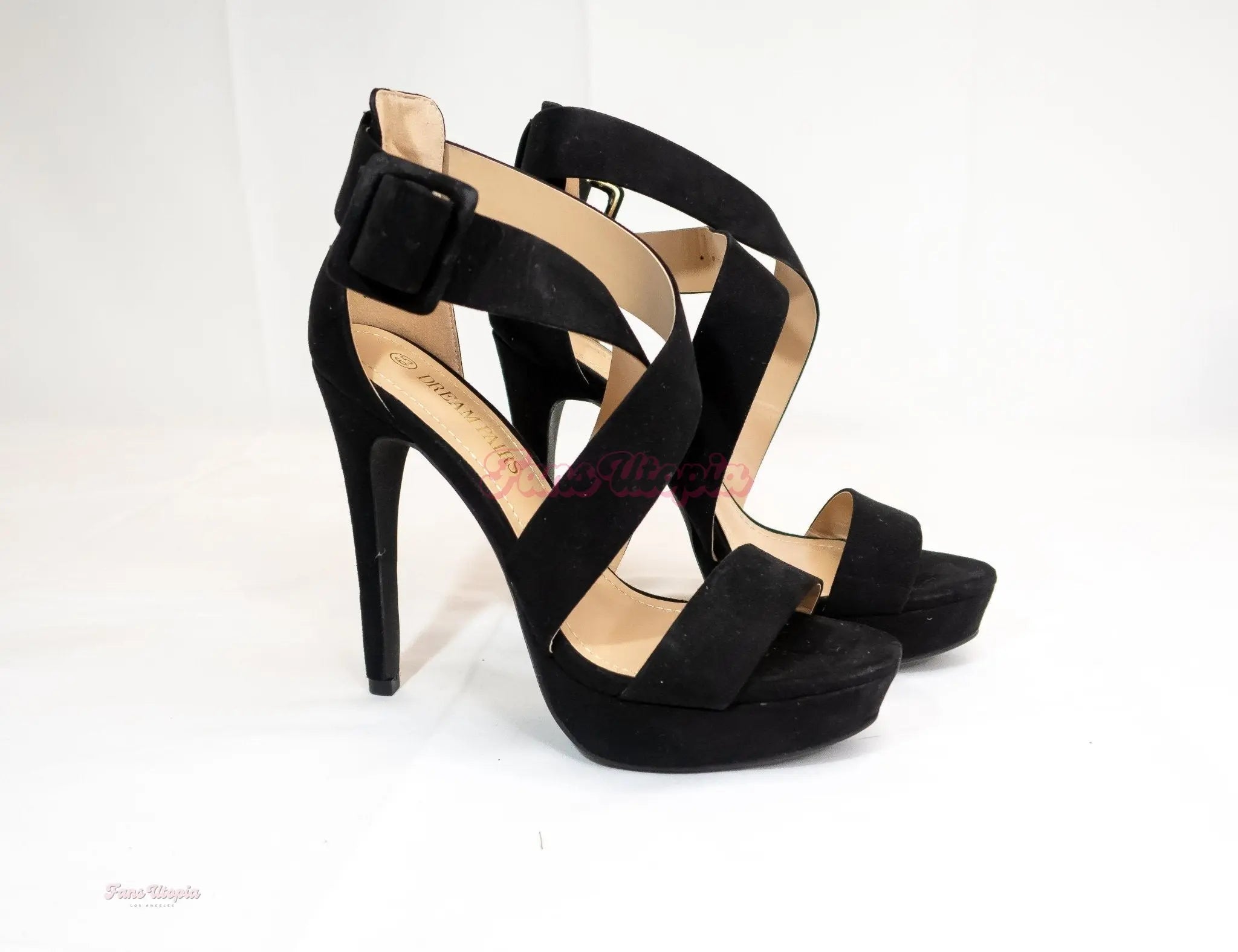 Cherie DeVille Black Suede Heels + Signed Polaroids Cherie DeVille