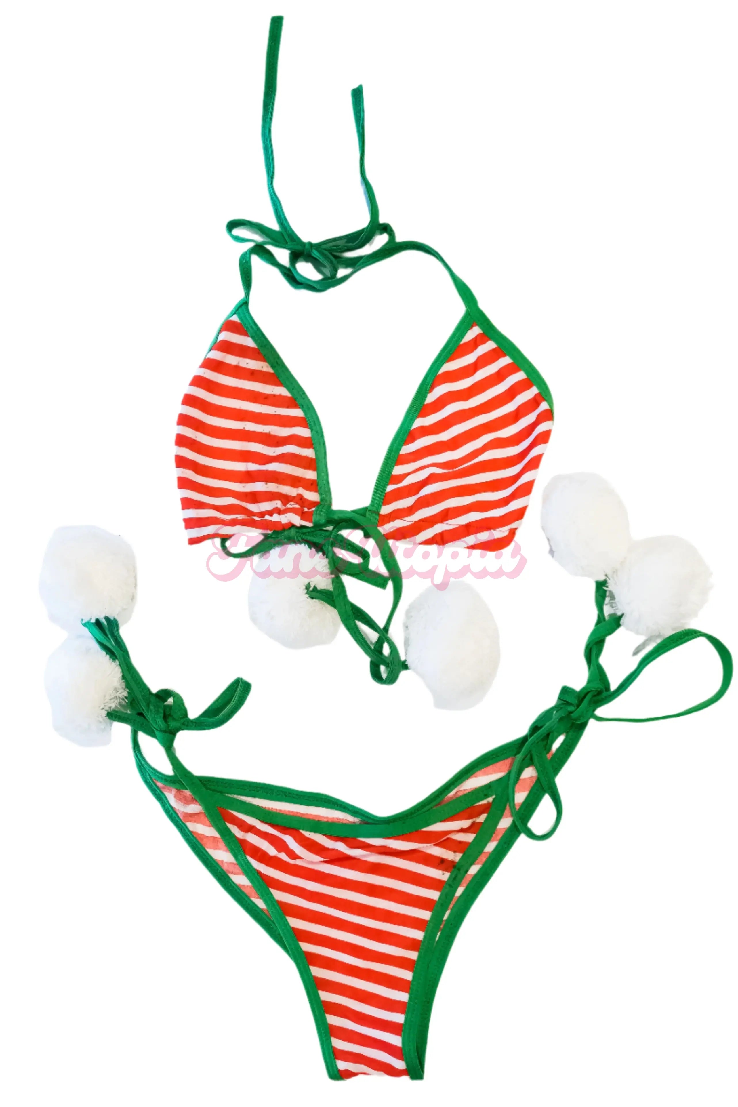 Cherie Deville Santa String Bikini & Signed Polaroid Cherie Deville