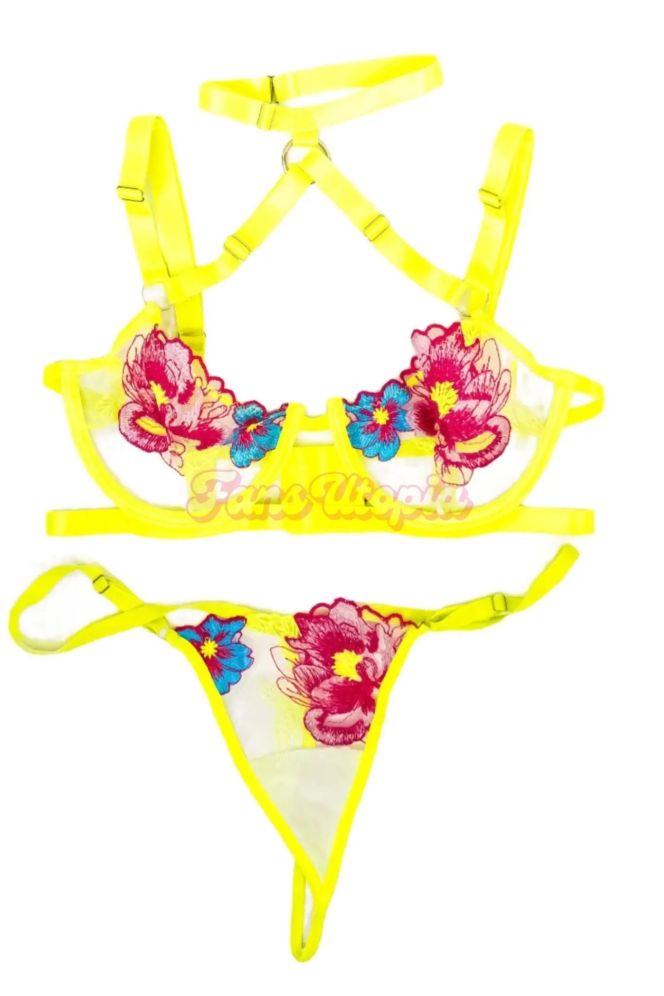 Chloe Amour Neon Green Bra & Panties Set Chloe Amour