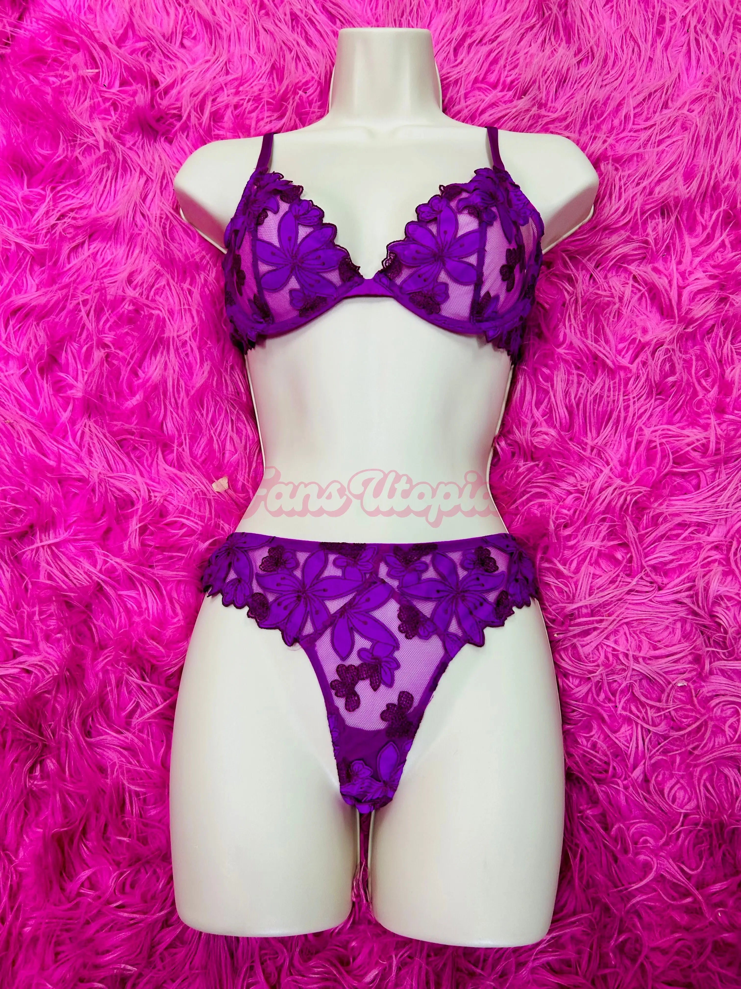 Chloe Amour Purple Bra & Panty Set Chloe Amour