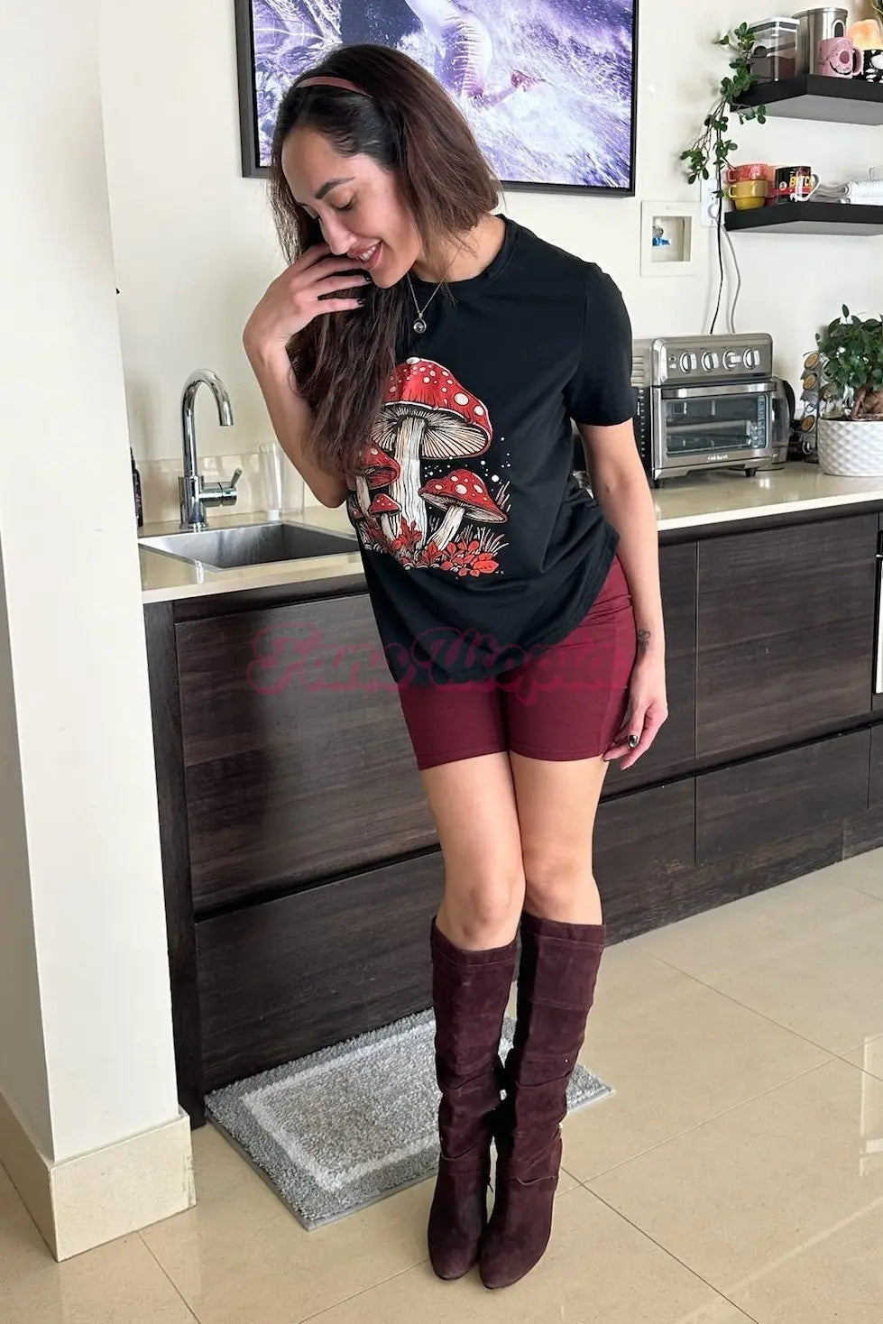 Chloe Amour Red Suede Heeled Boots Chloe Amour