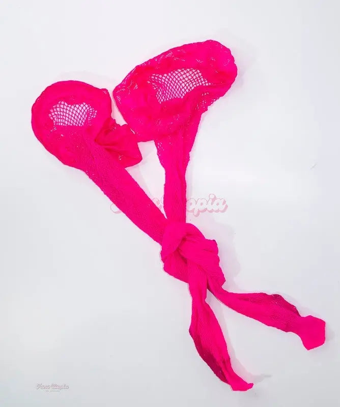 Christiana Cinn Hot Pink Fishnet Thigh Highs OUTLET