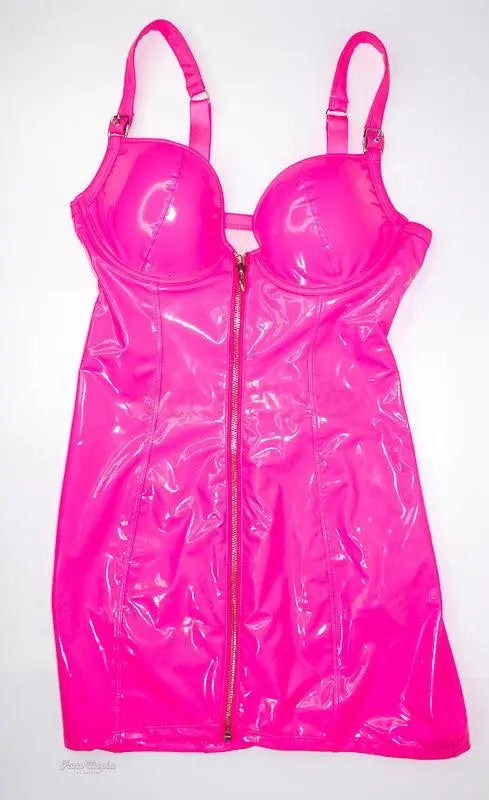Christiana Cinn Hot Pink Leather Outfit Christiana Cinn