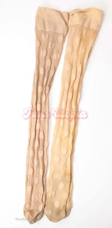 Christiana Cinn Nude Polkadot Thigh Highs OUTLET