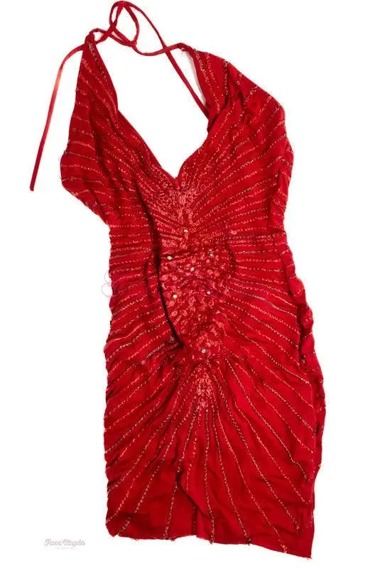 Christiana Cinn Red Sequence Dress Christiana Cinn