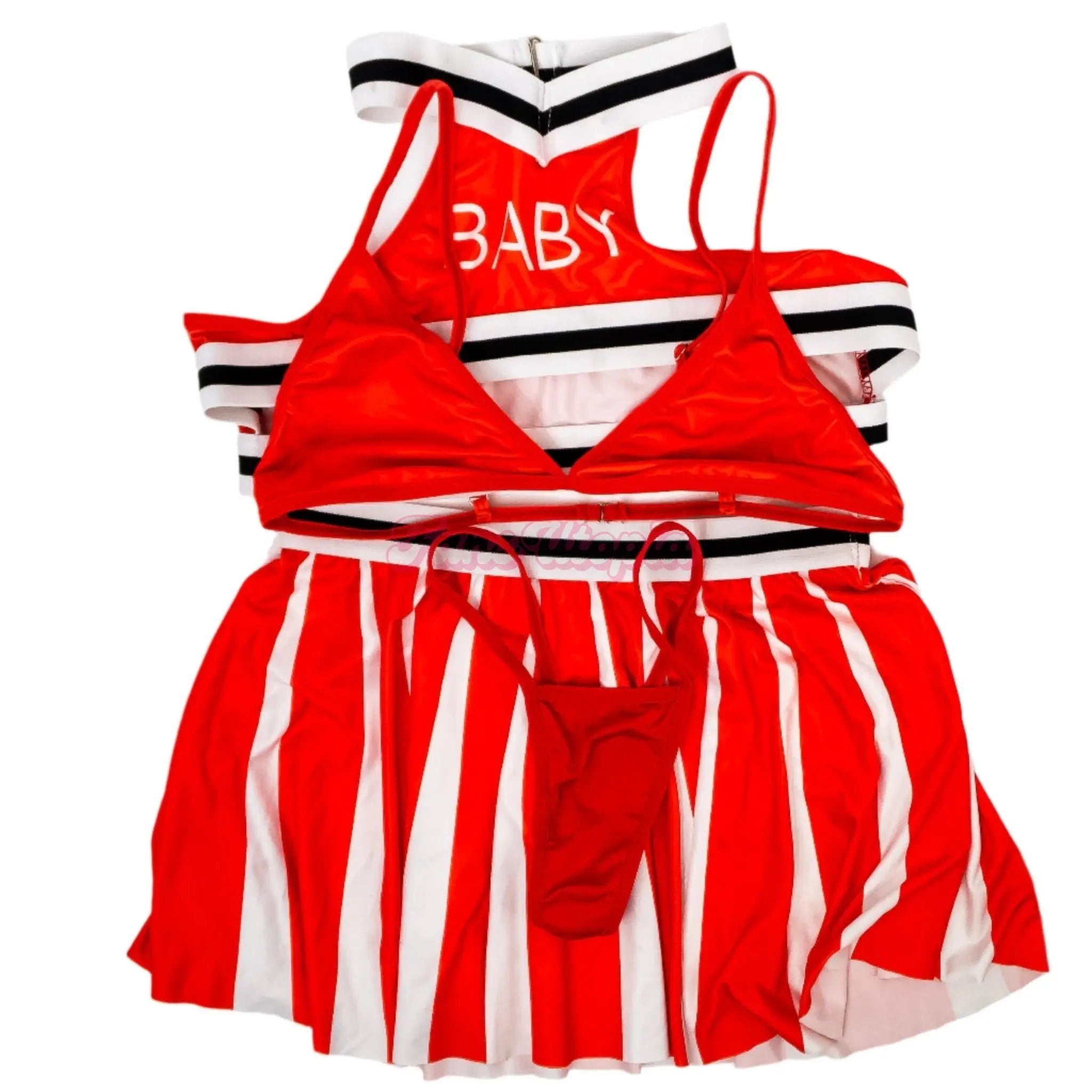 Elana Bunnz Red White Cheerleader Set Elana Bunnz