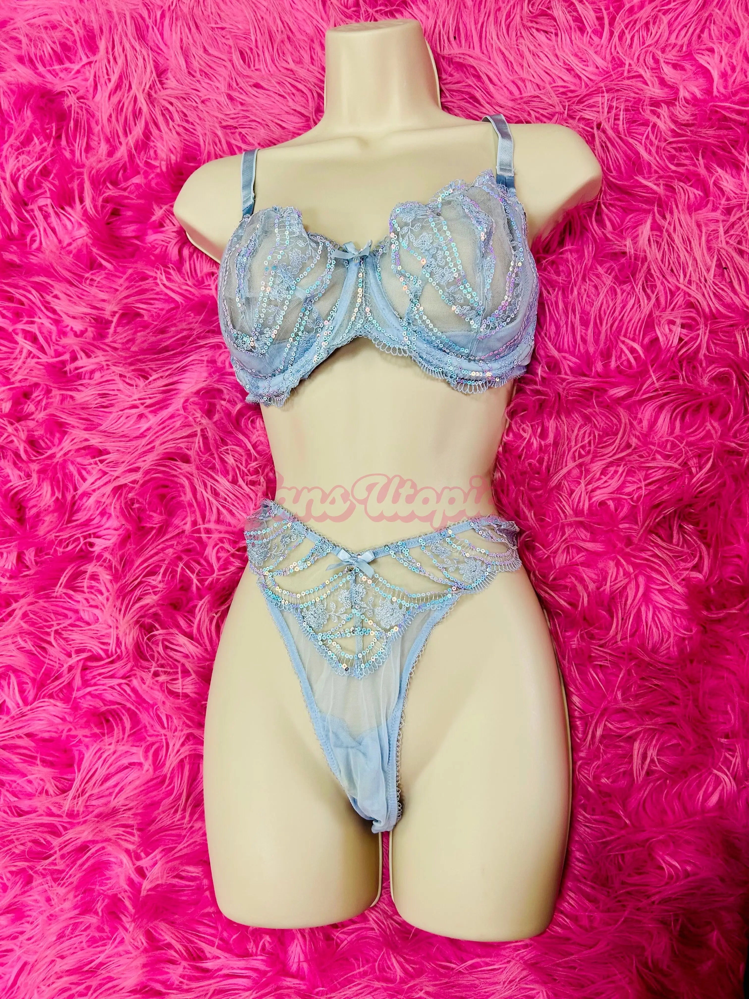 Eliza Eves Blue Bra & Panty Set Eliza Eves